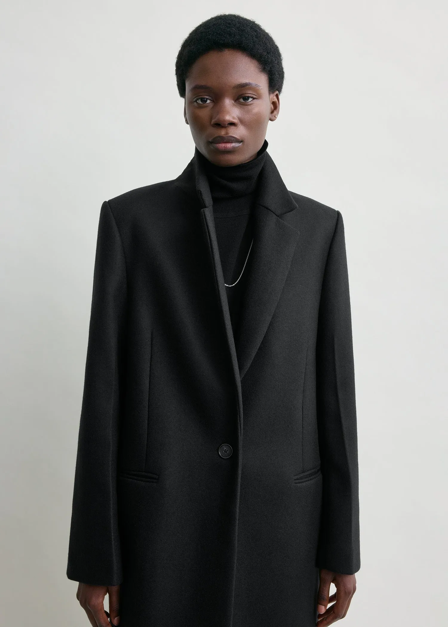 Classic winter coat black sold by Toteme product image thumbnail 4