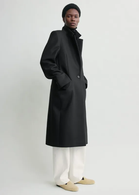 Classic winter coat black sold by Toteme