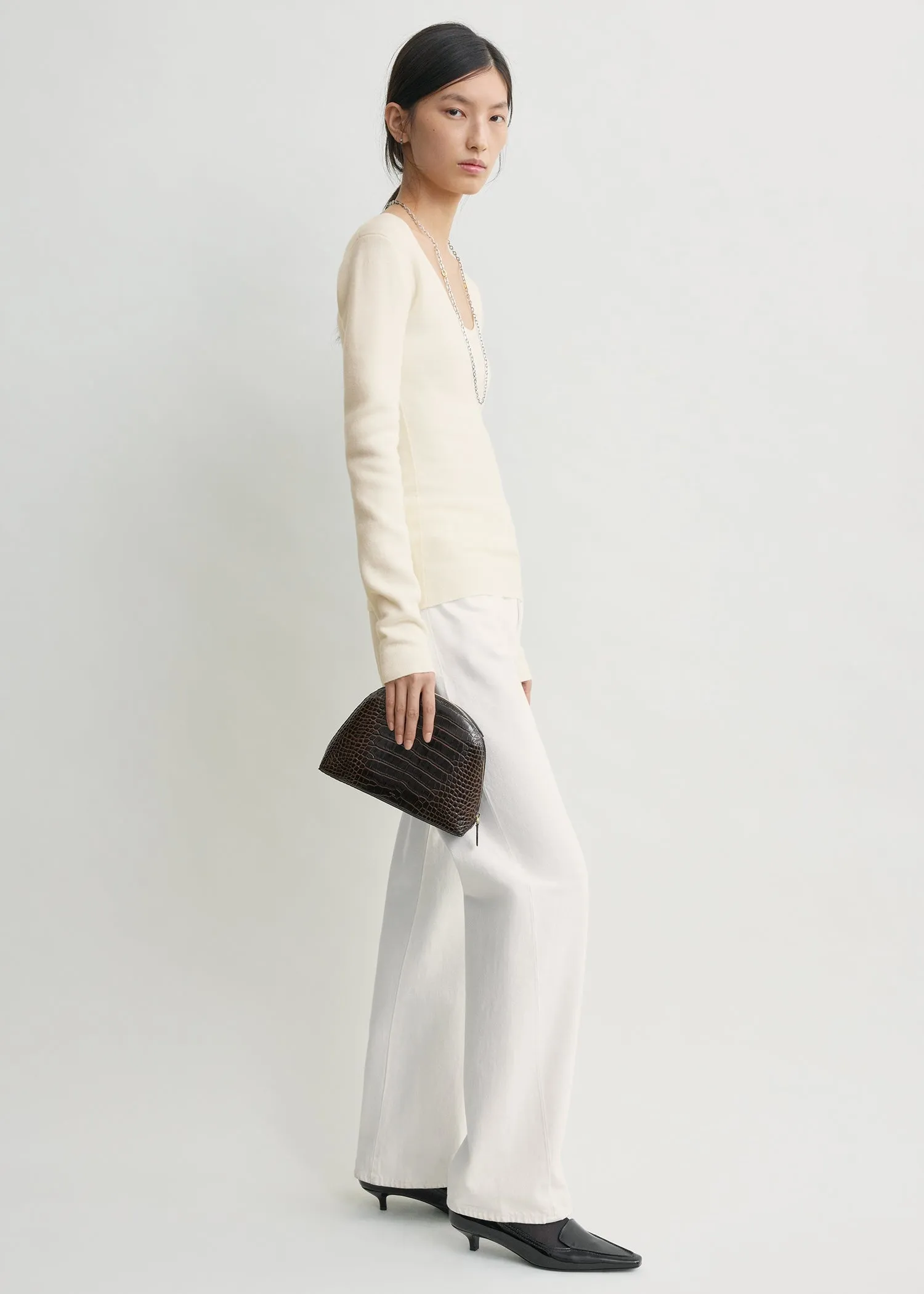 Merino knit top ecru sold by Toteme product image thumbnail 2