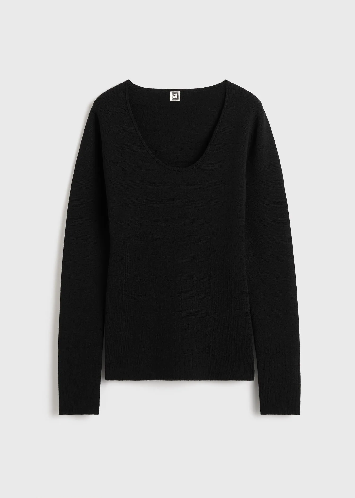 Merino knit top black sold by Toteme product image thumbnail 5