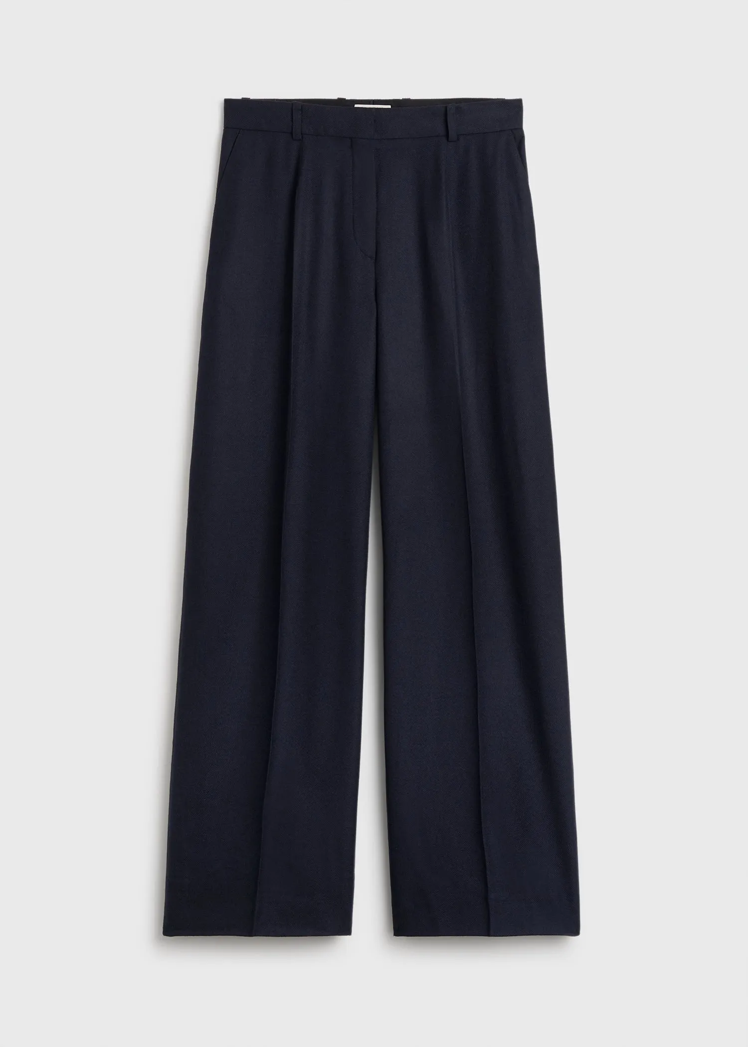 Wide flannel trousers navy sold by Toteme product image thumbnail 5