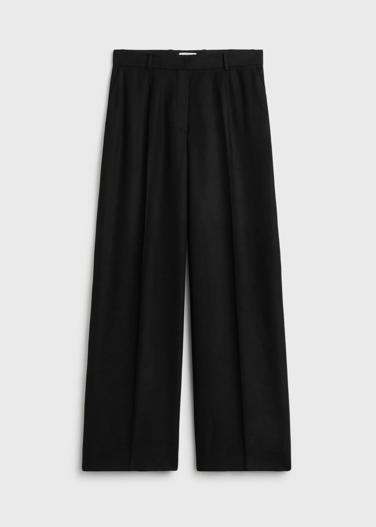 Wide flannel trousers black sold by Toteme product image thumbnail 5