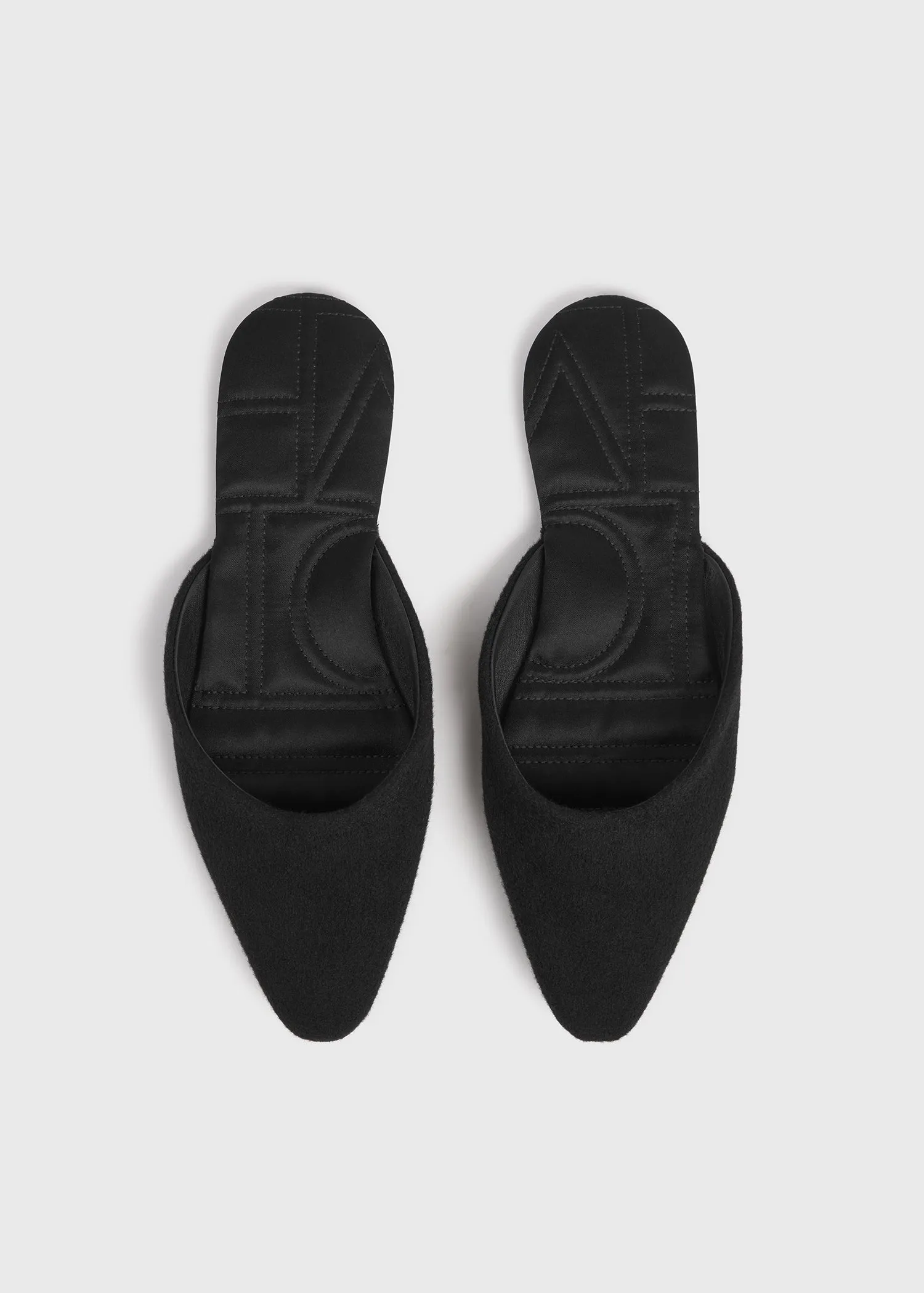 Wool-cashmere lounge slippers black sold by Toteme product image thumbnail 4