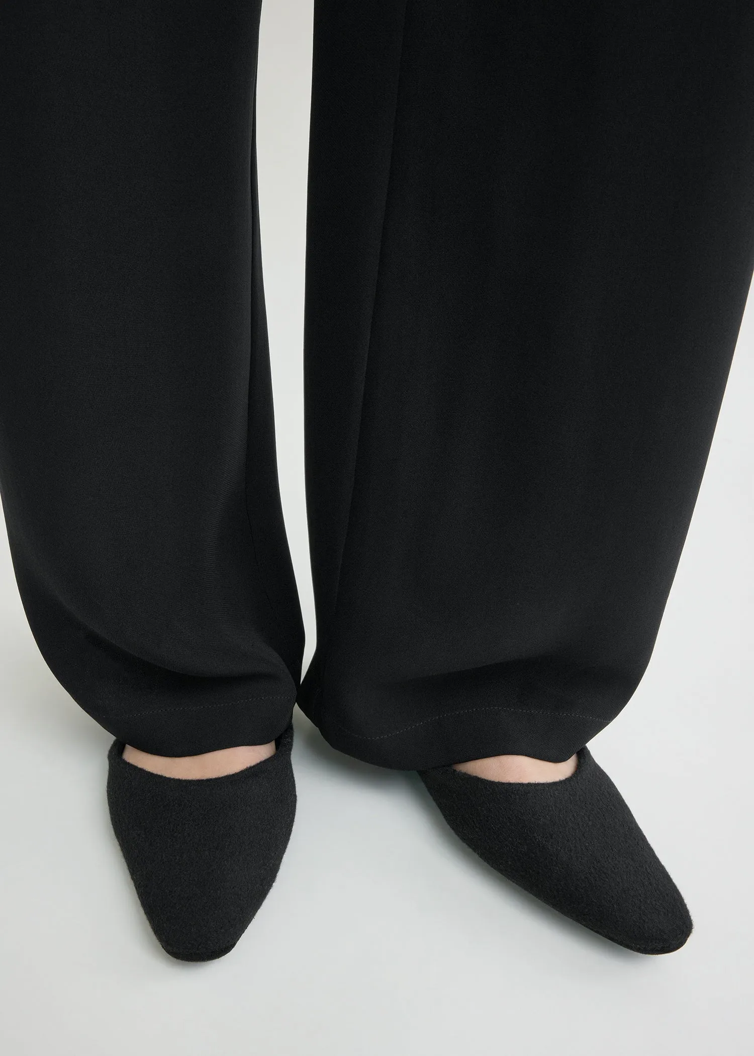 Wool-cashmere lounge slippers black sold by Toteme product image thumbnail 2