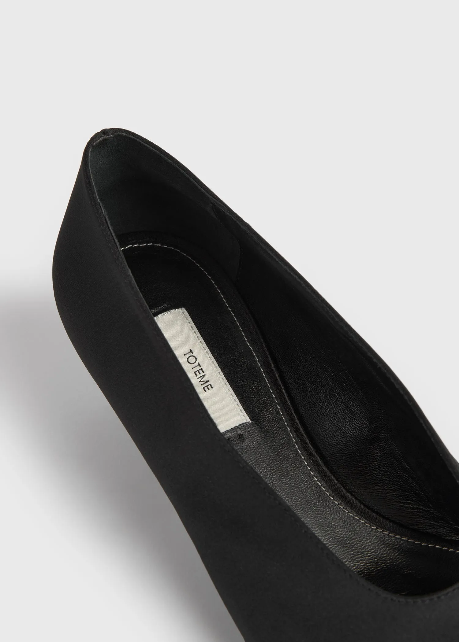 Bow satin kitten pumps black sold by Toteme product image thumbnail 5