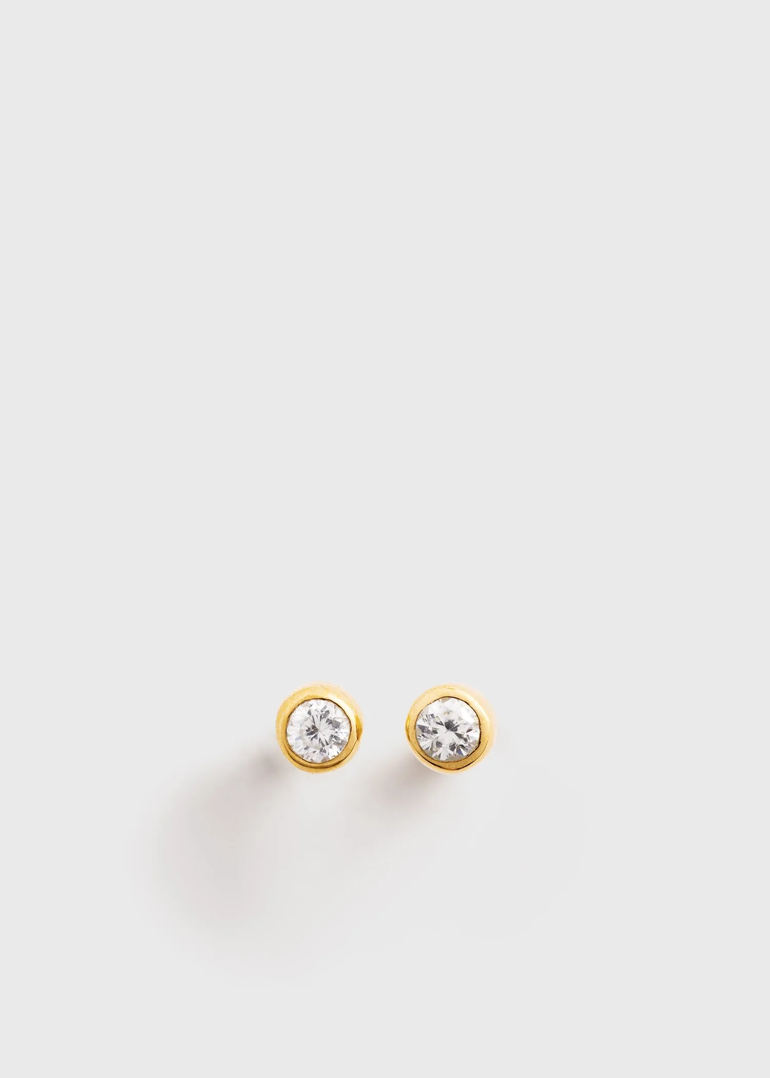Mini diamond studs gold sold by Toteme product image thumbnail 5