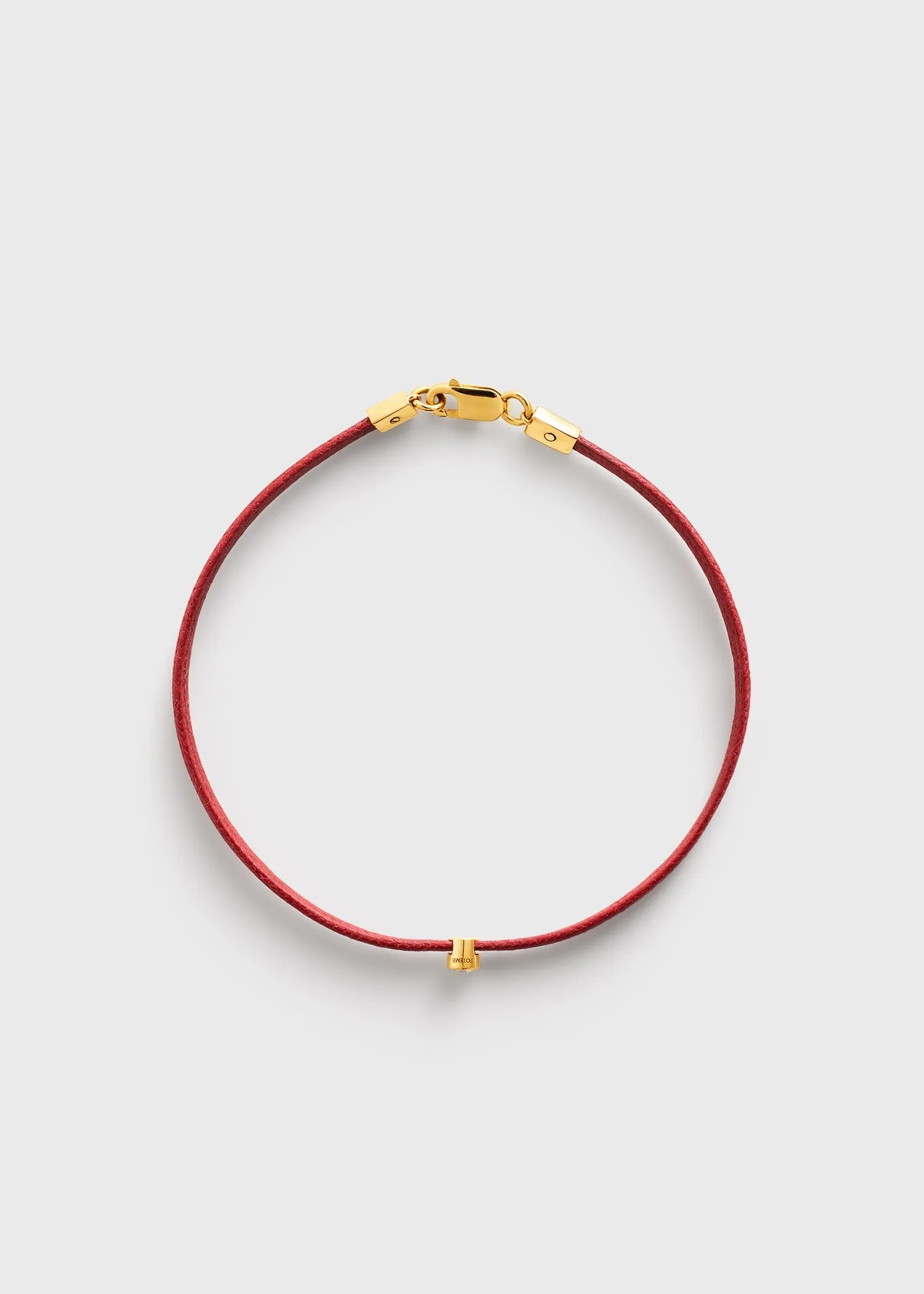 Mini diamond bracelet red/gold sold by Toteme product image thumbnail 3