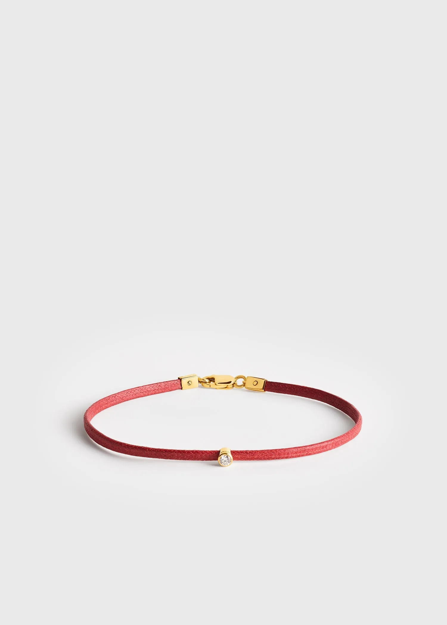 Mini diamond bracelet red/gold sold by Toteme