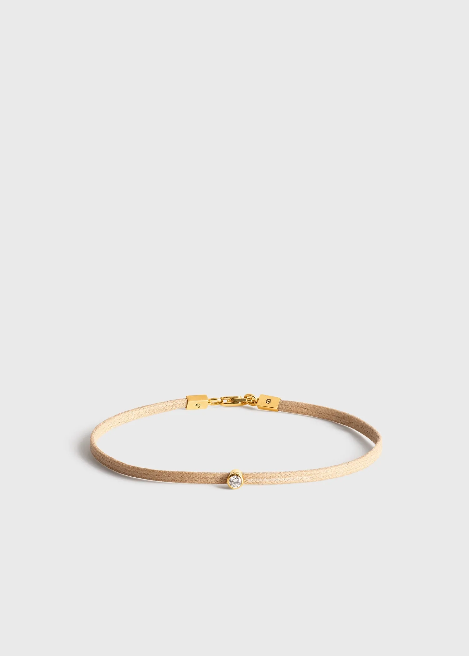 Mini diamond bracelet beige/gold sold by Toteme