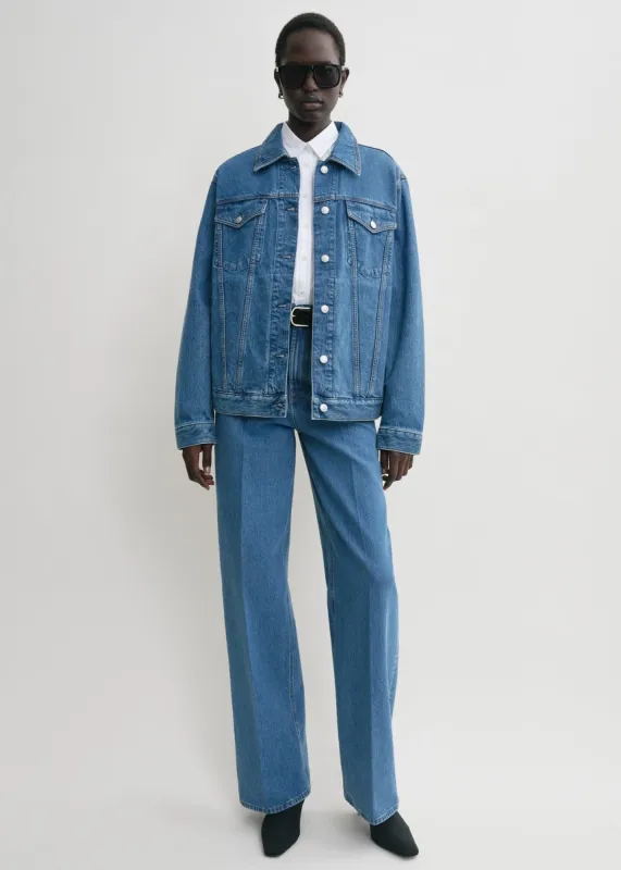 Classic denim jacket vibrant blue sold by Toteme
