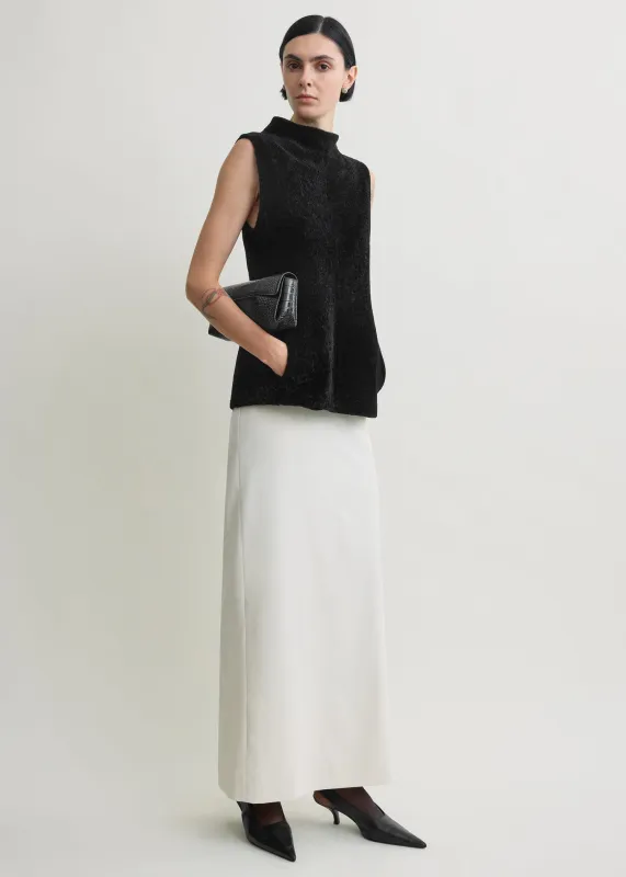 Shearling-front top black made by Toteme