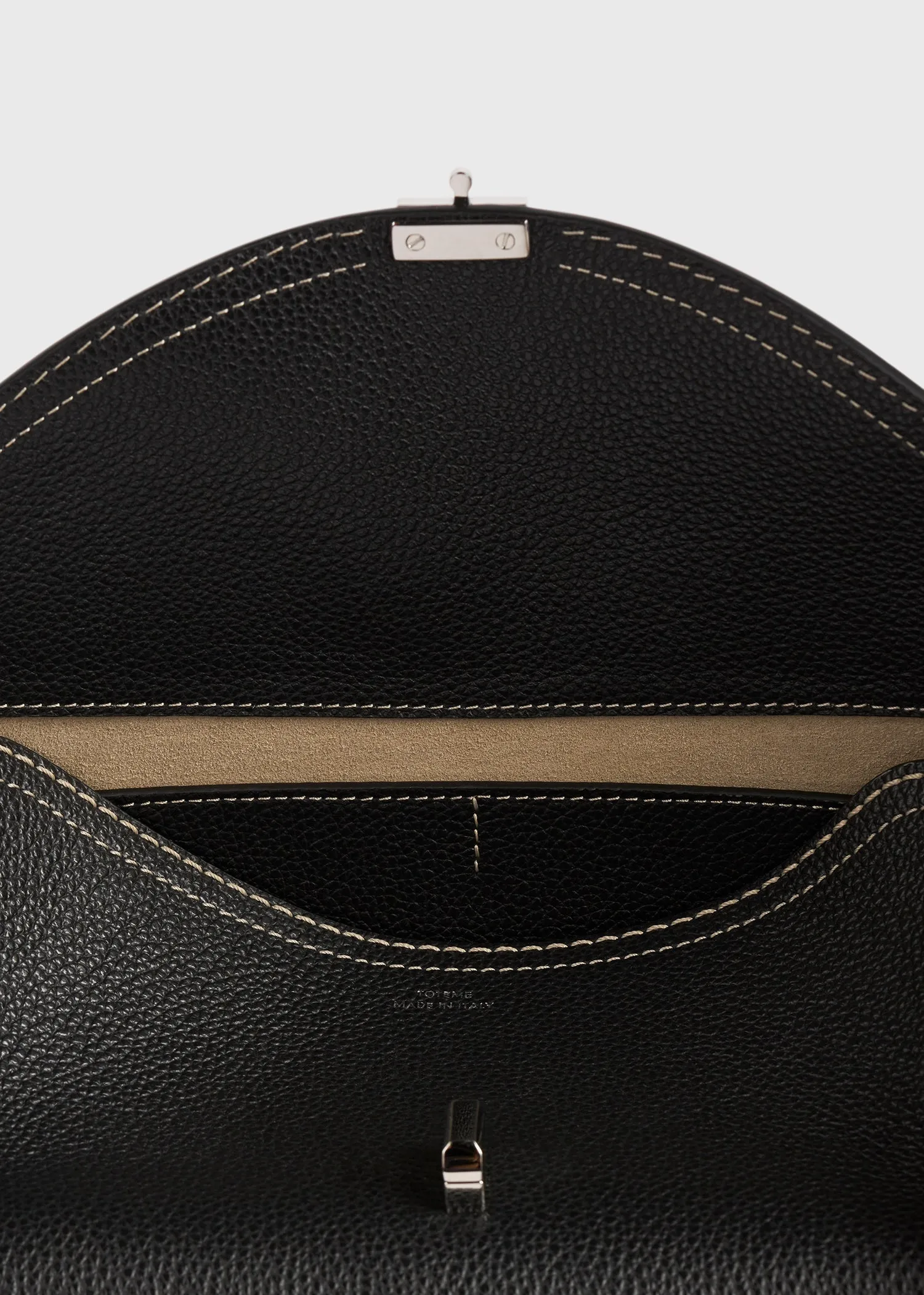 T-lock grained-leather shoulder black sold by Toteme product image thumbnail 5