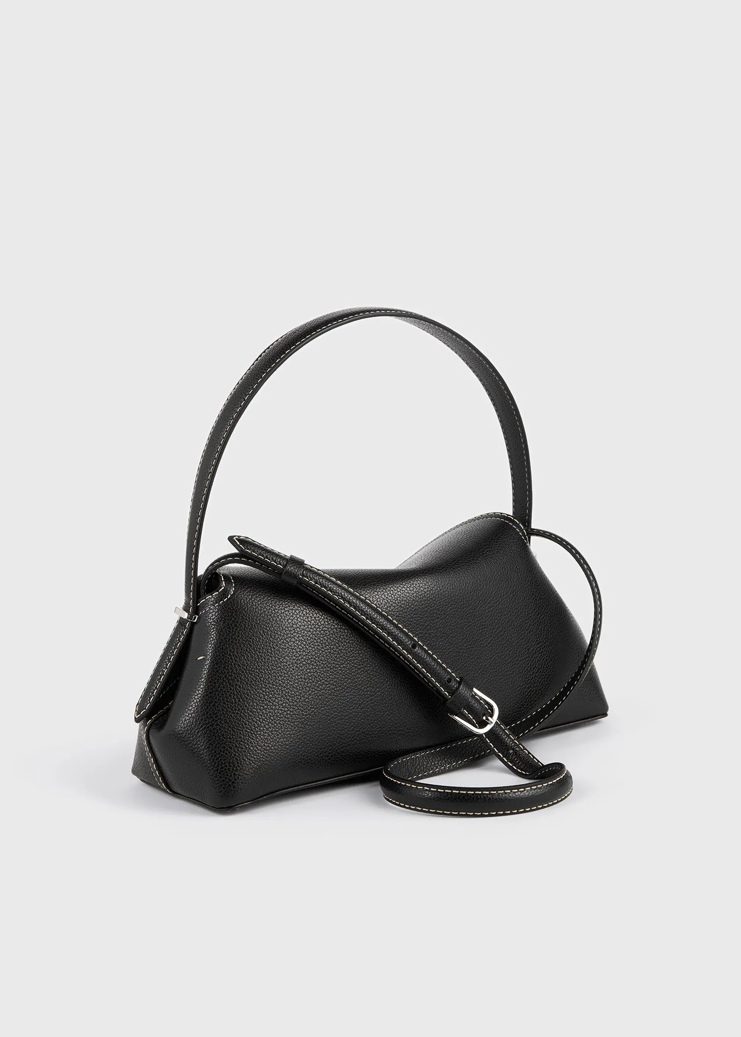 T-lock grained-leather shoulder black sold by Toteme product image thumbnail 4