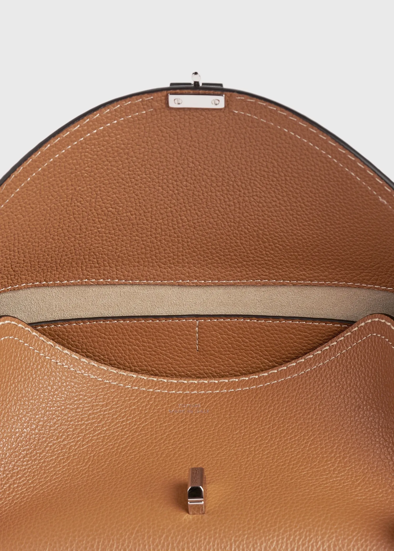 T-lock grained-leather shoulder tan sold by Toteme product image thumbnail 5