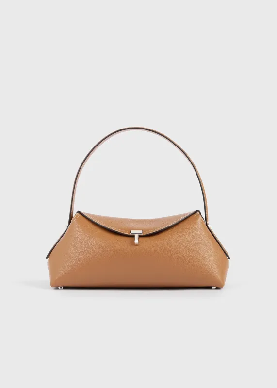 T-lock grained-leather shoulder tan made by Toteme