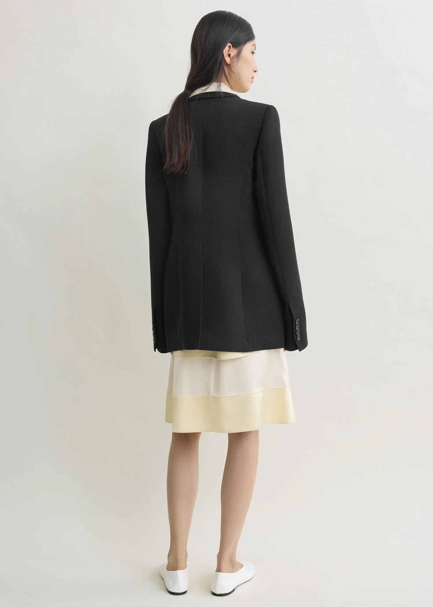 Slim tailored blazer black sold by Toteme product image thumbnail 3