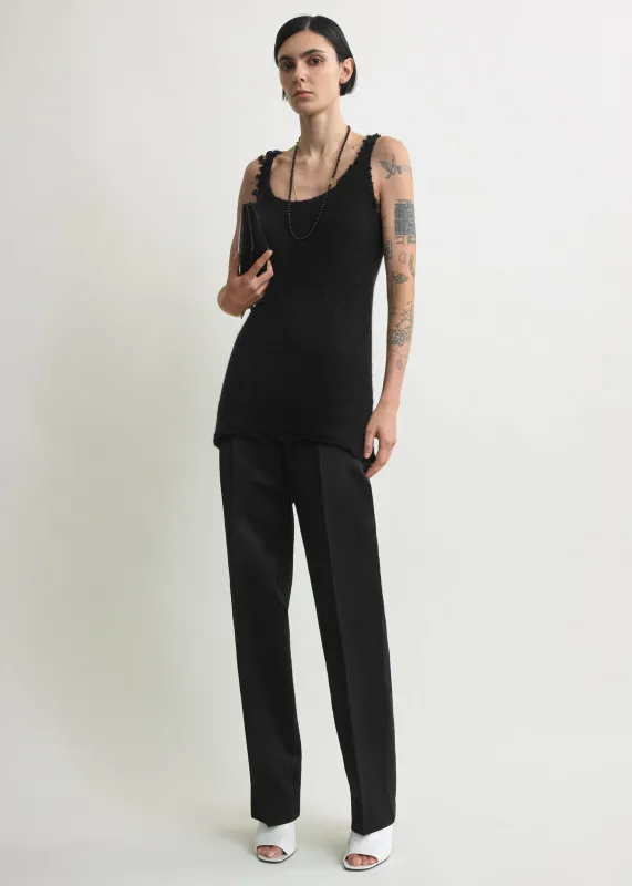 Mohair knit tank black made by Toteme