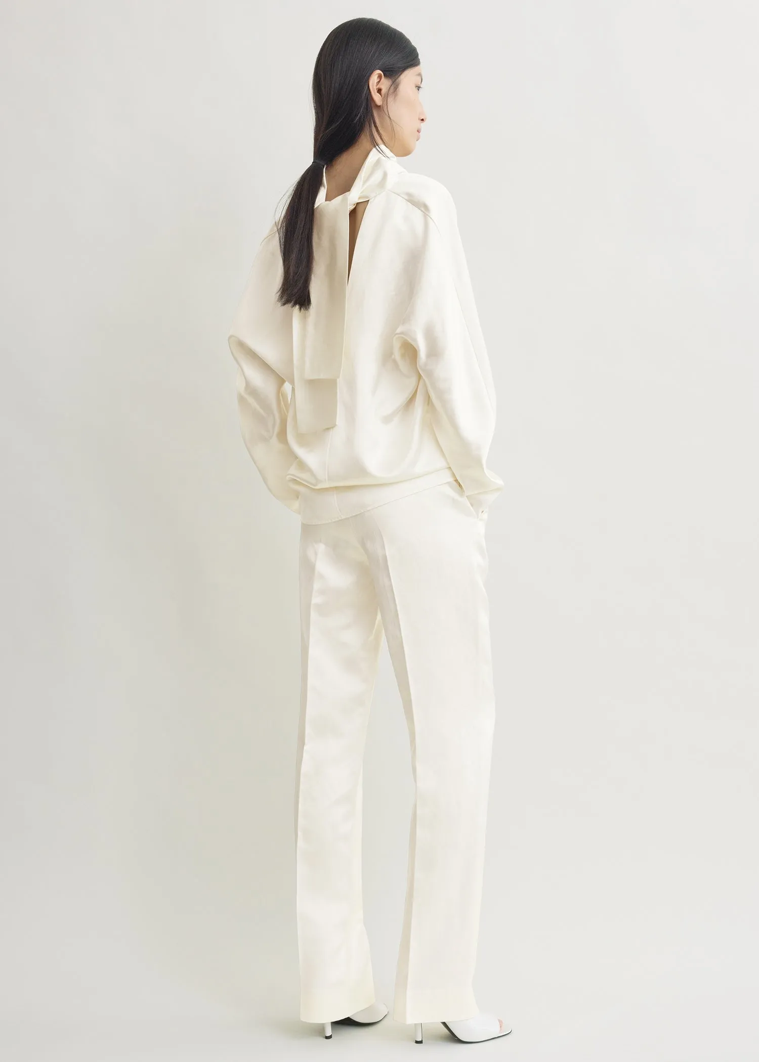 Cowl neck blouse white sold by Toteme product image thumbnail 3