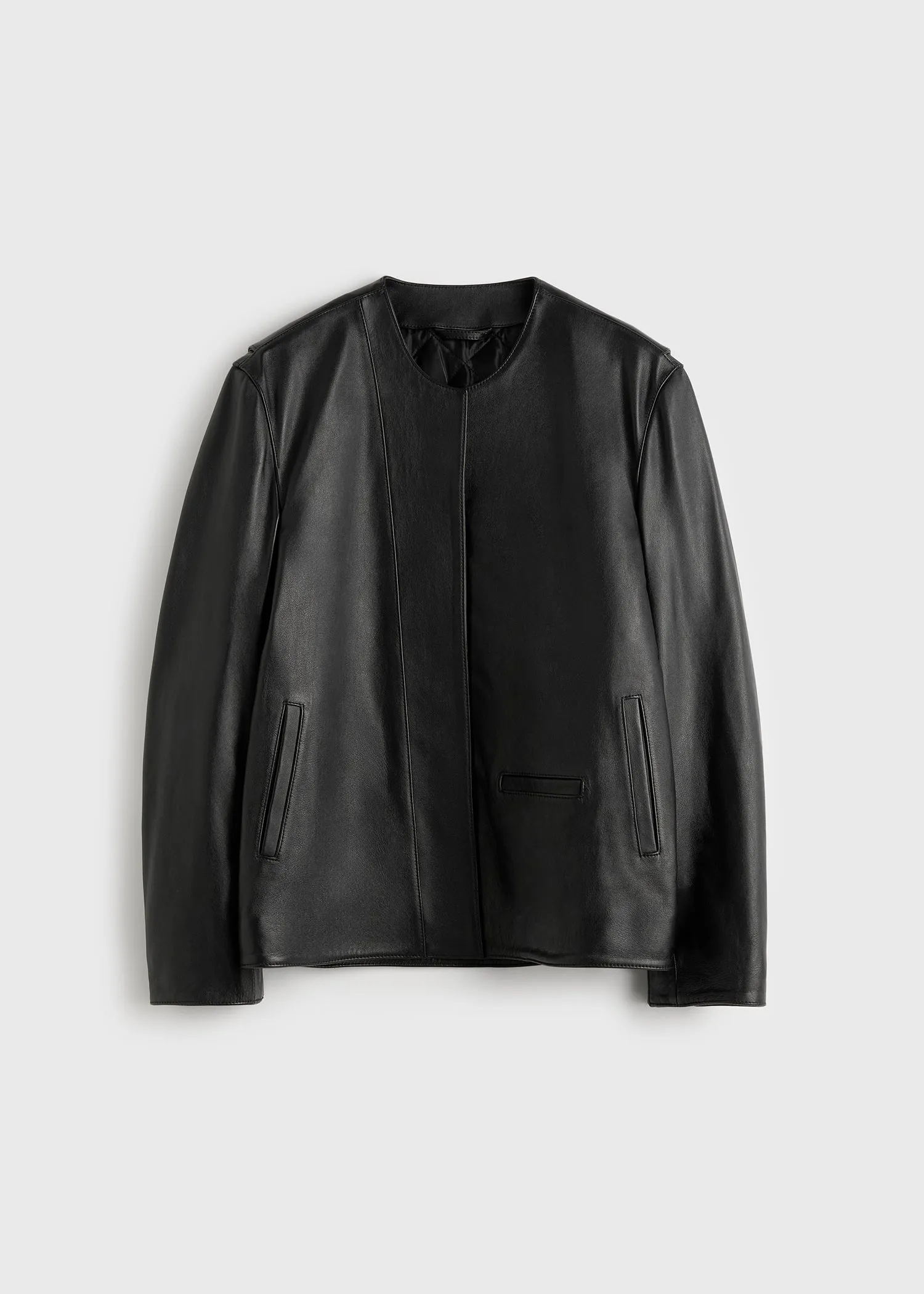 Minimal biker jacket black sold by Toteme product image thumbnail 5