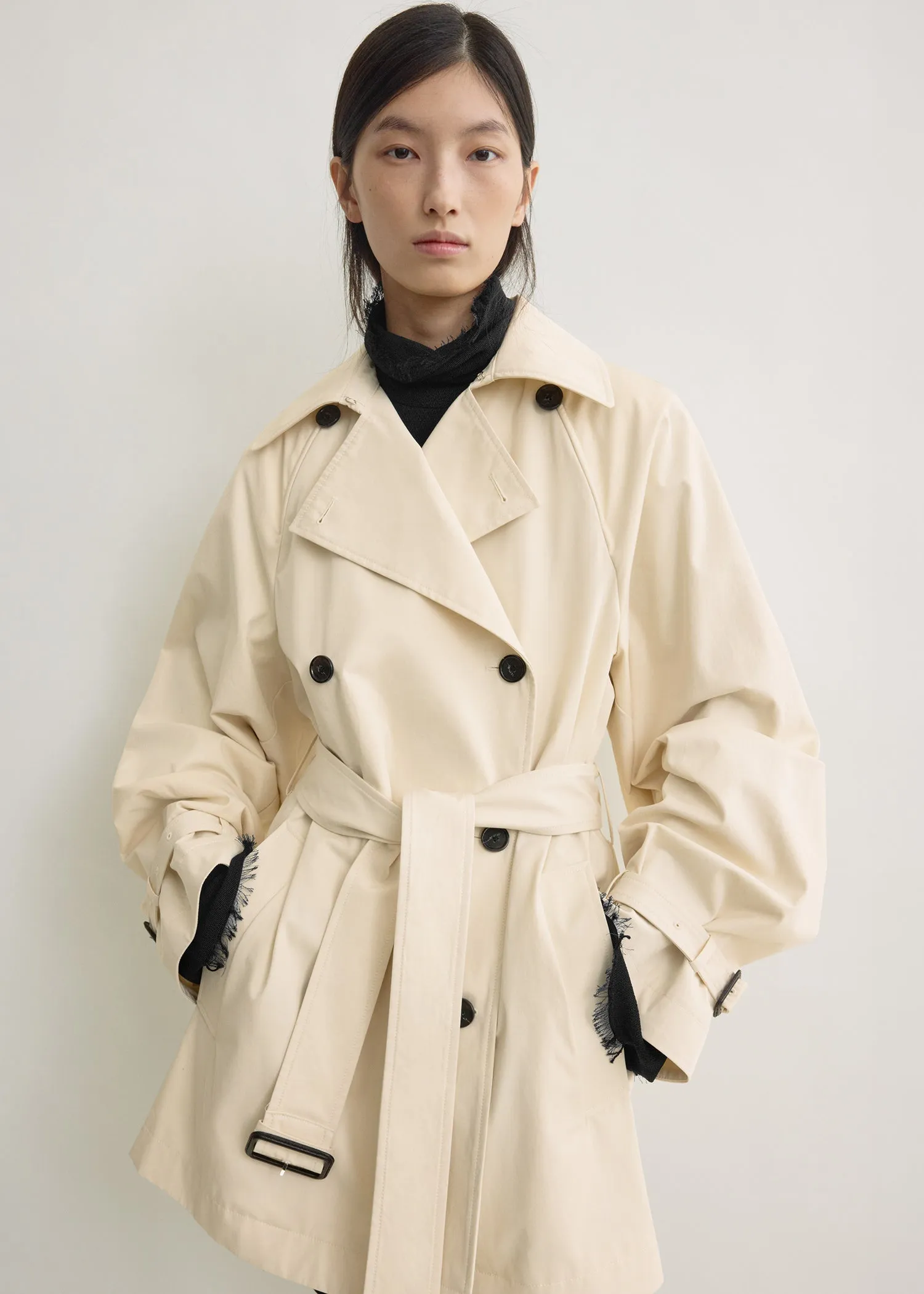 Washed cotton trench stone sold by Toteme product image thumbnail 5