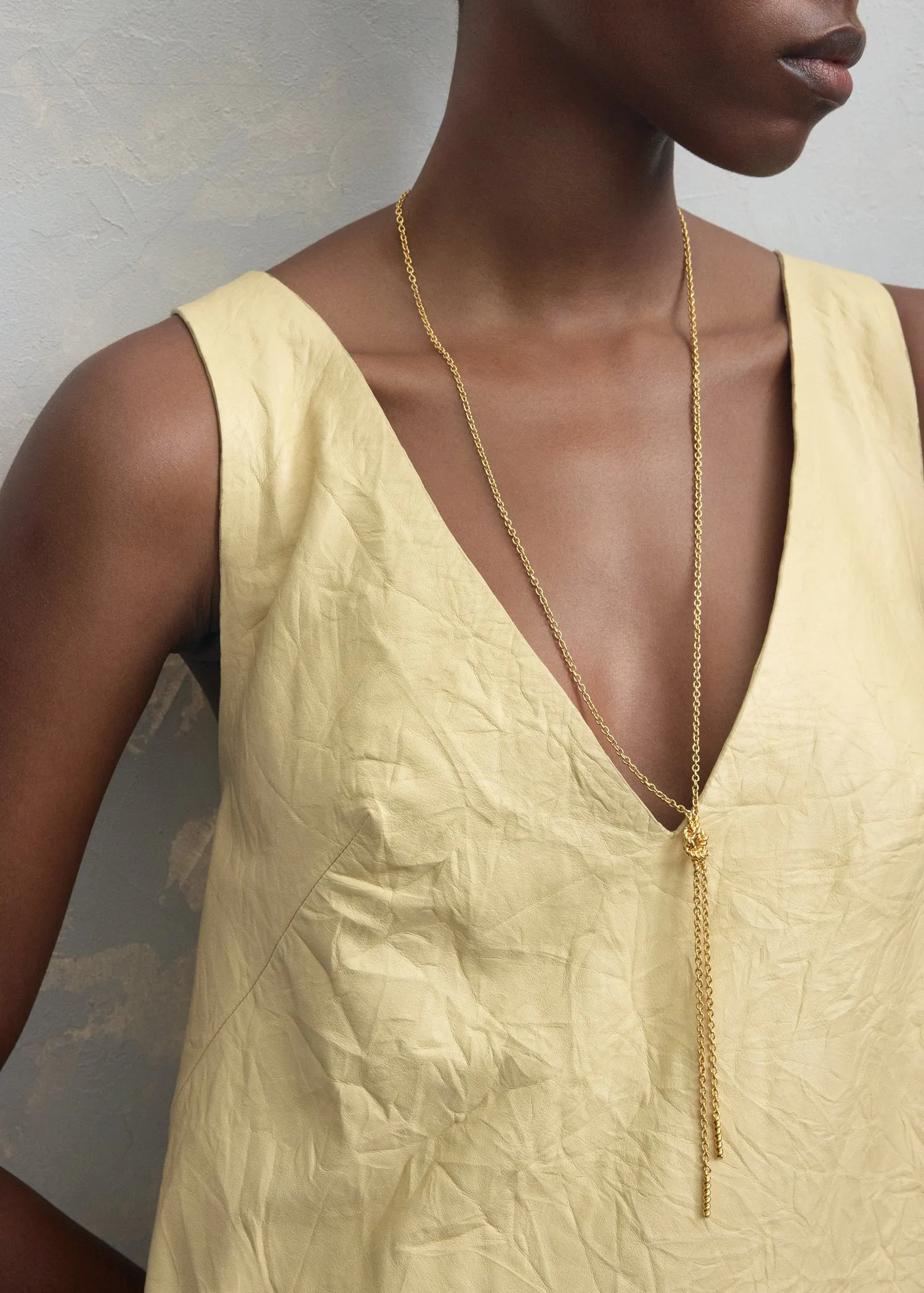 Rope lariat gold sold by Toteme product image thumbnail 3