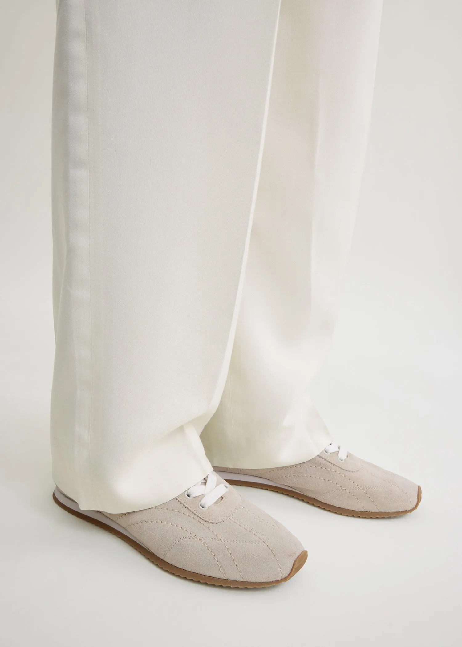 Flex suede sneakers stone sold by Toteme product image thumbnail 3