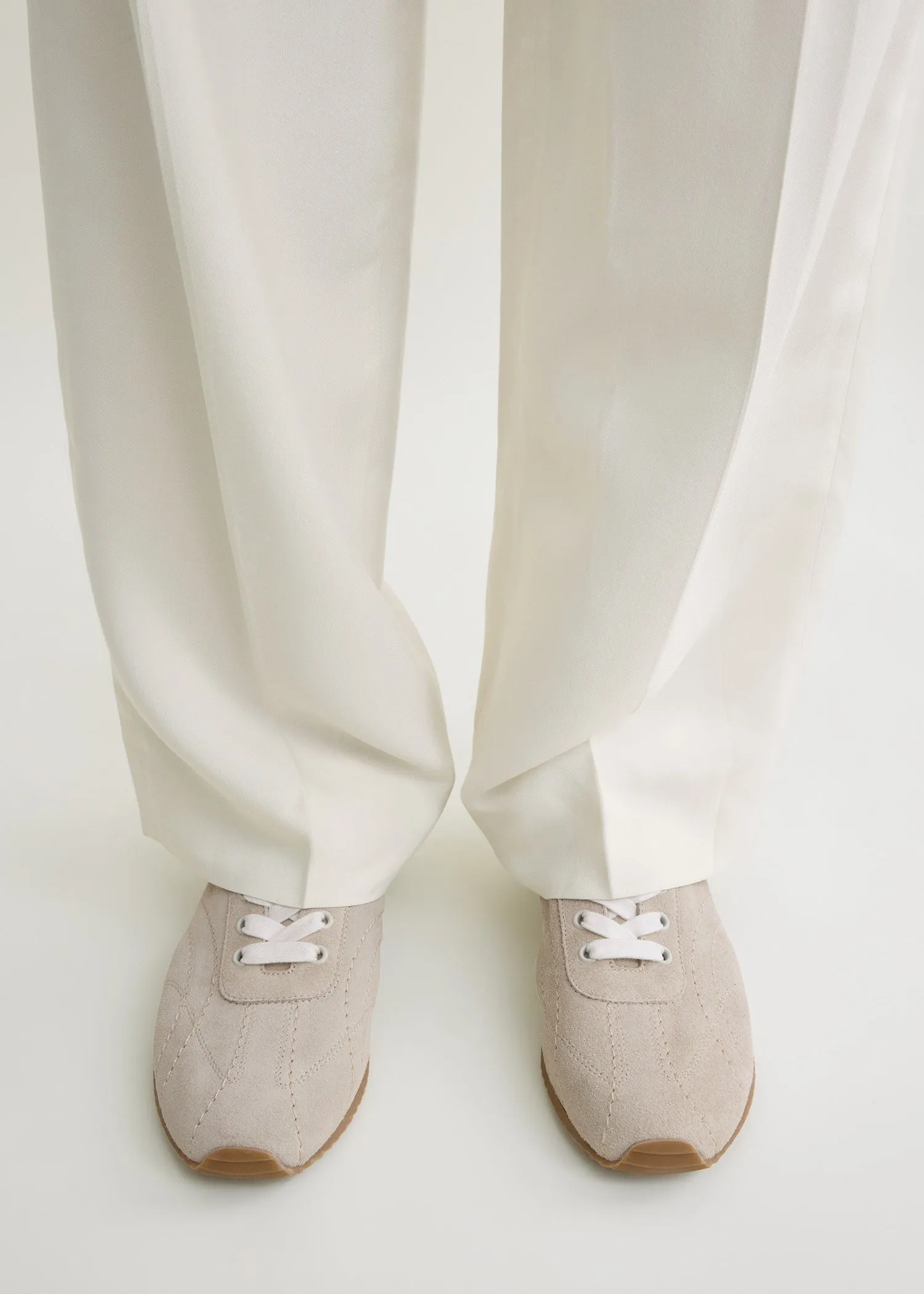 Flex suede sneakers stone sold by Toteme product image thumbnail 2