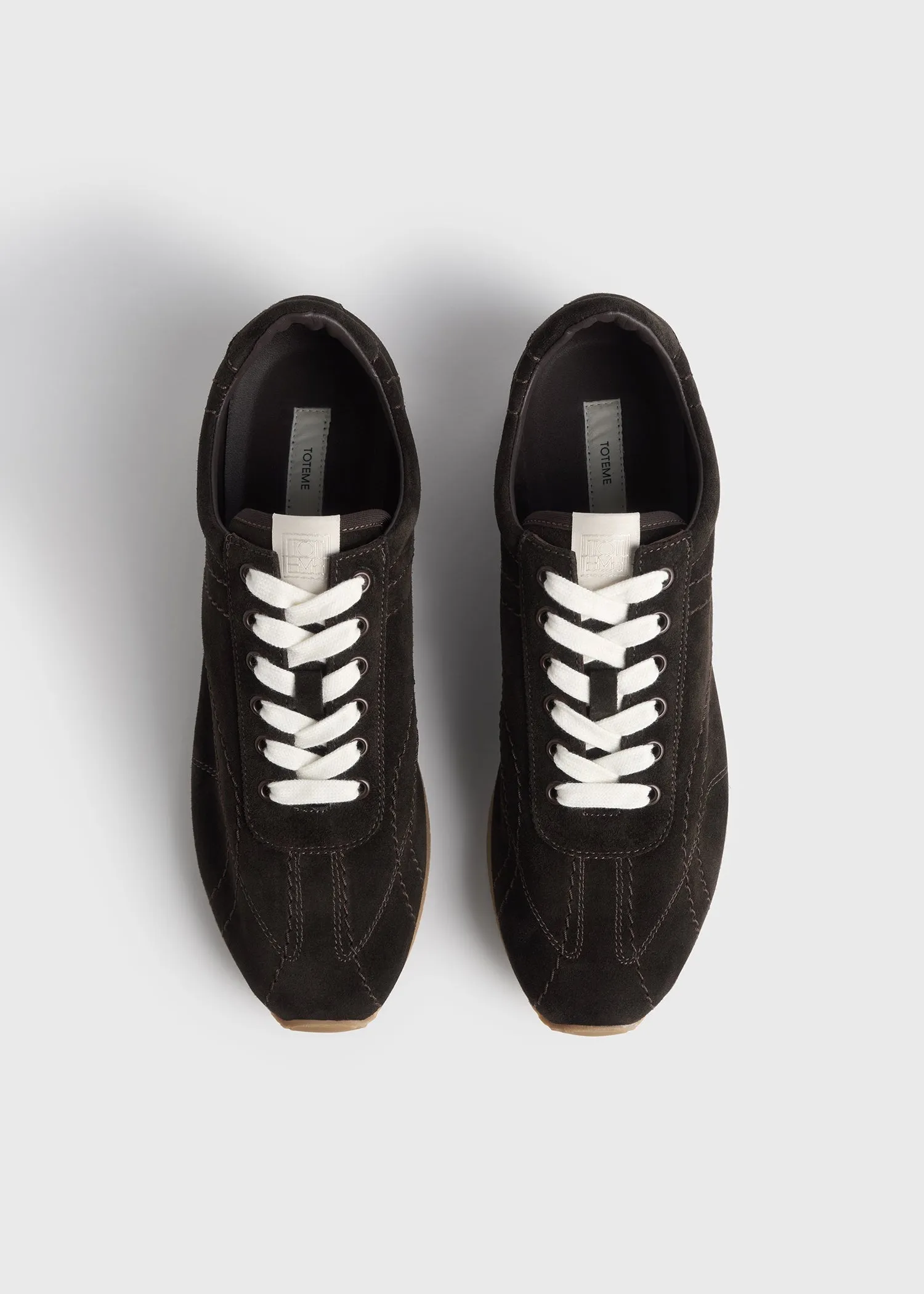 Flex suede sneakers umber sold by Toteme product image thumbnail 4