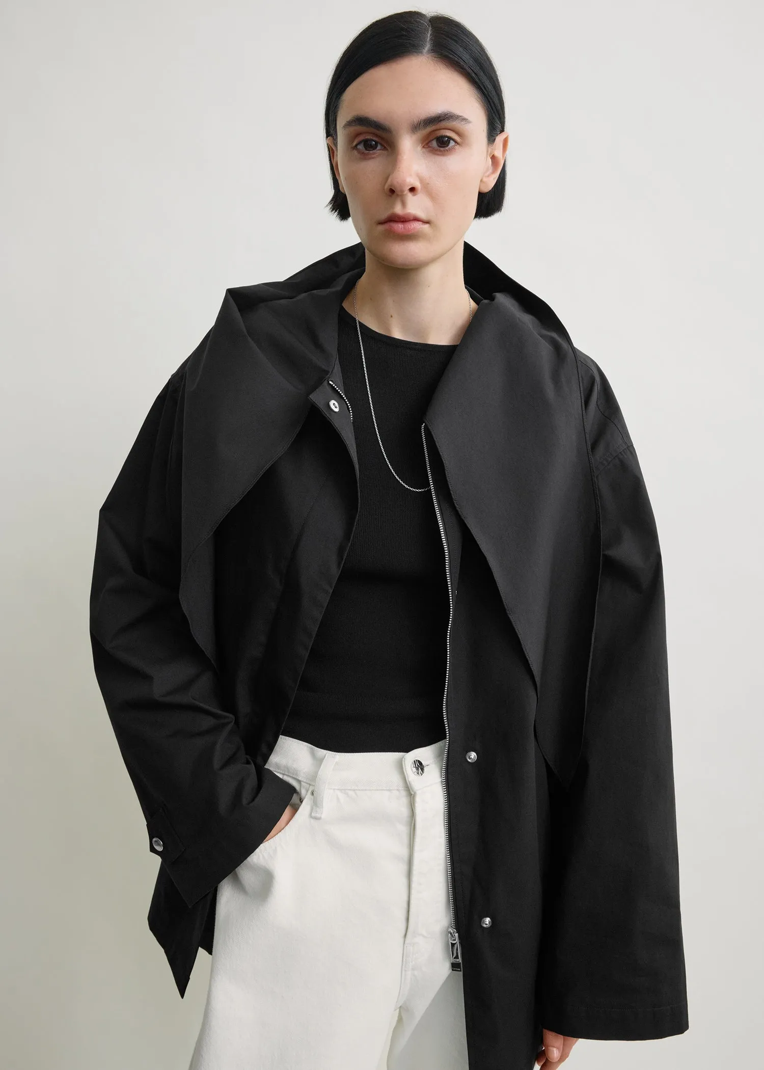 Technical scarf jacket black sold by Toteme product image thumbnail 4