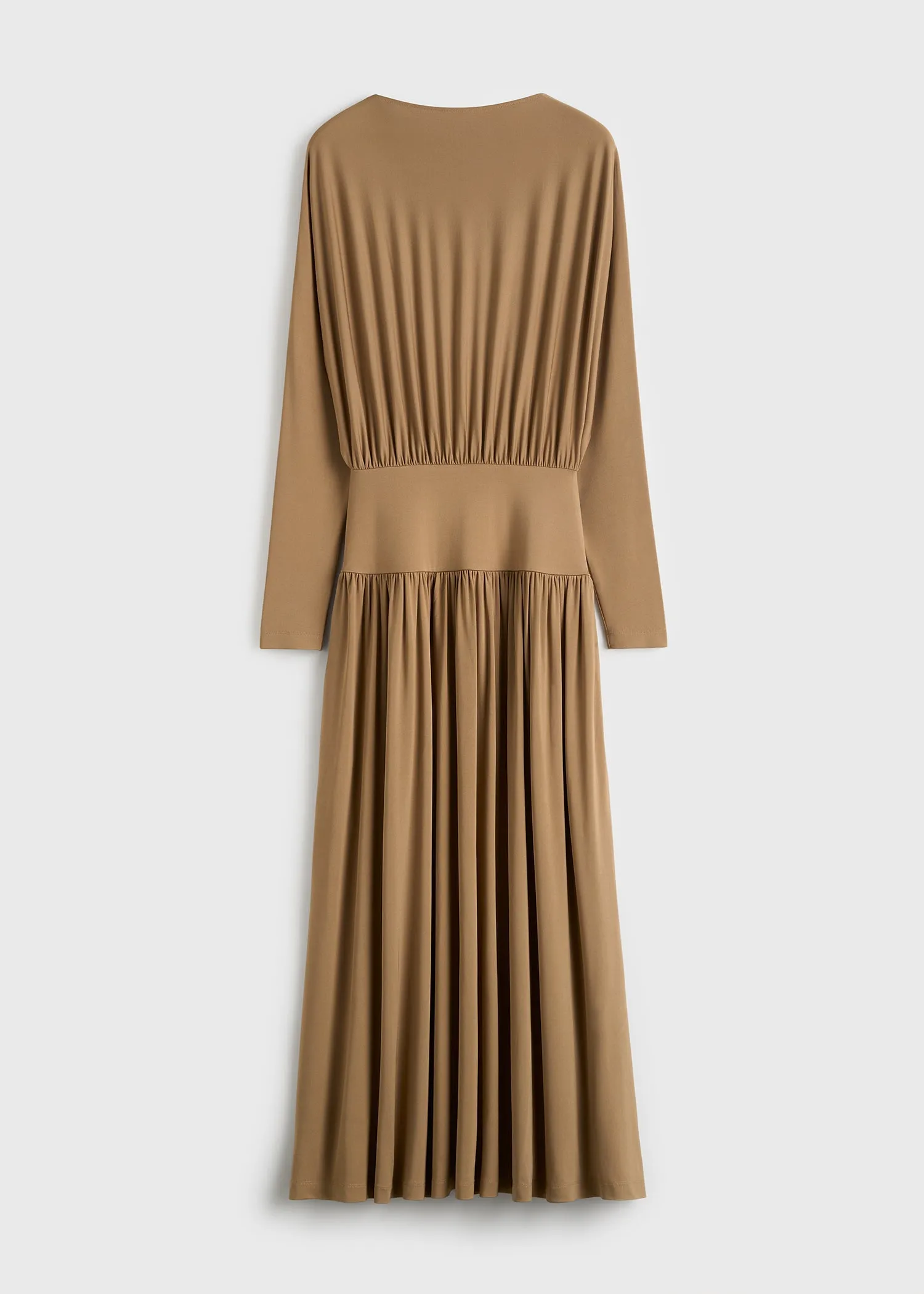 Boatneck jersey dress nutmeg sold by Toteme product image thumbnail 5