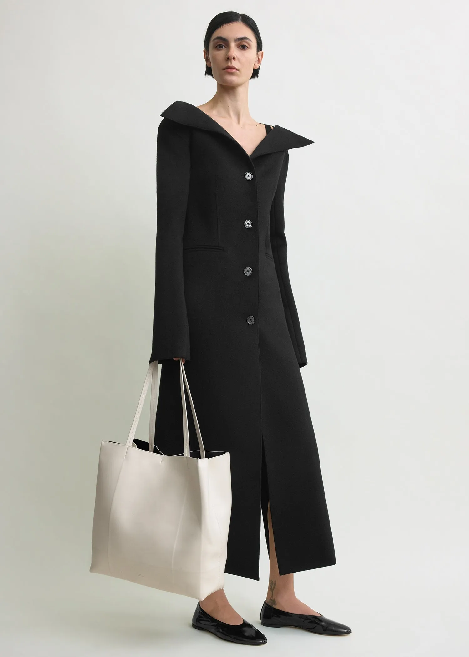 Roam leather tote stone sold by Toteme product image thumbnail 3