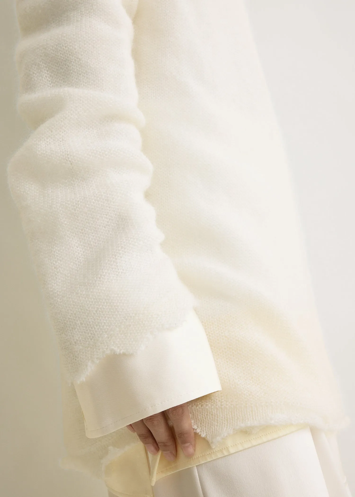 Long open weave knit off-white sold by Toteme product image thumbnail 5