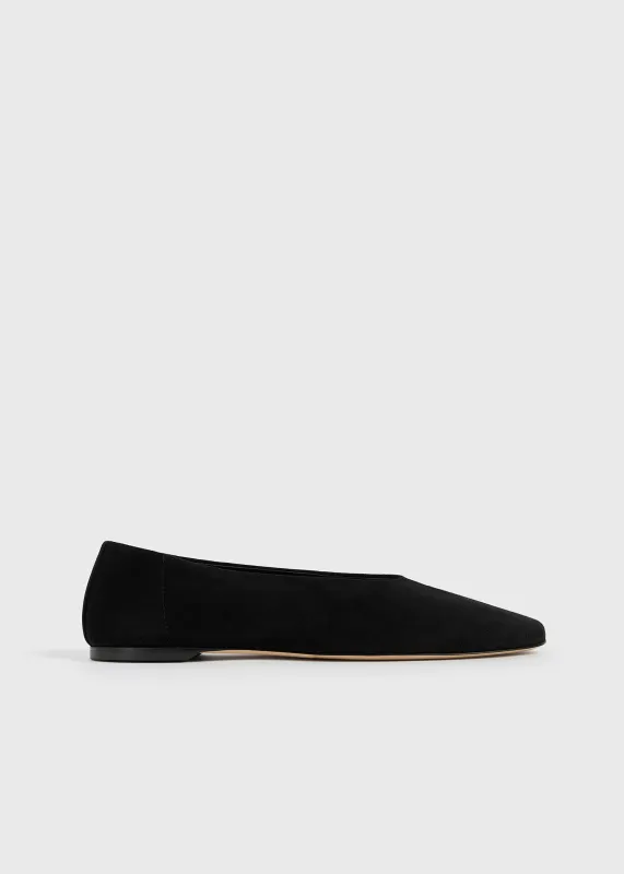 Slip suede ballerinas black sold by Toteme