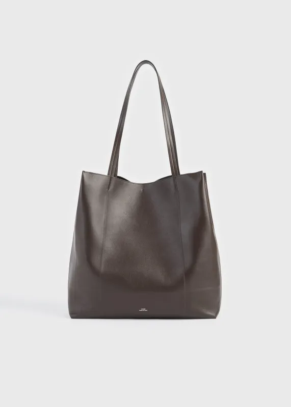 Roam leather tote brown sold by Toteme