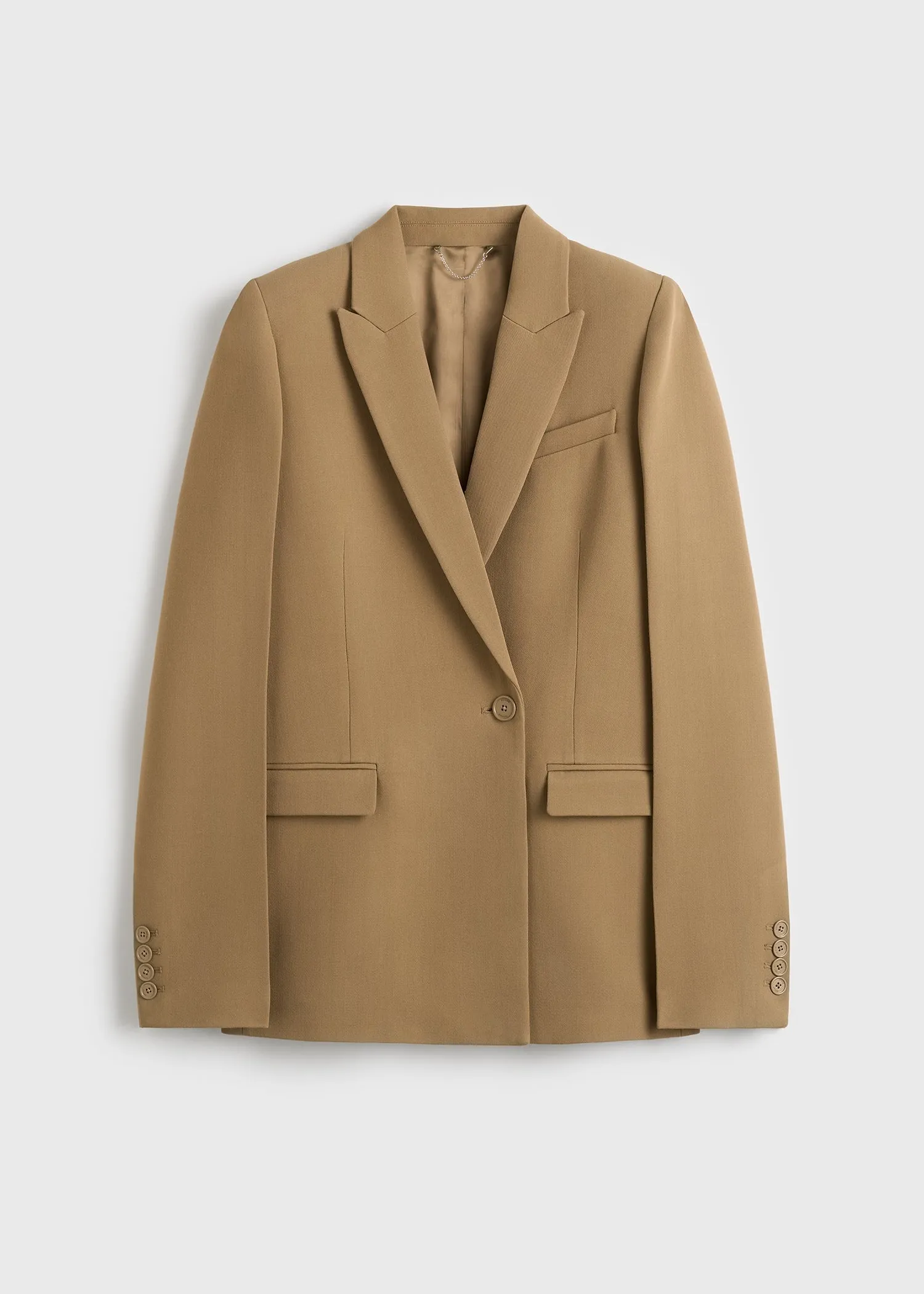 Slim tailored blazer beige sold by Toteme product image thumbnail 5