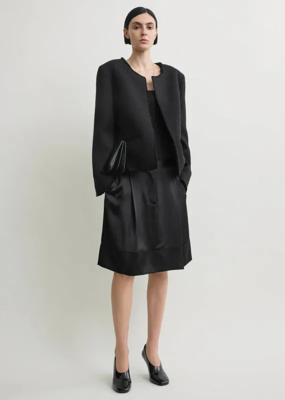 Open-front bouclé blazer black sold by Toteme