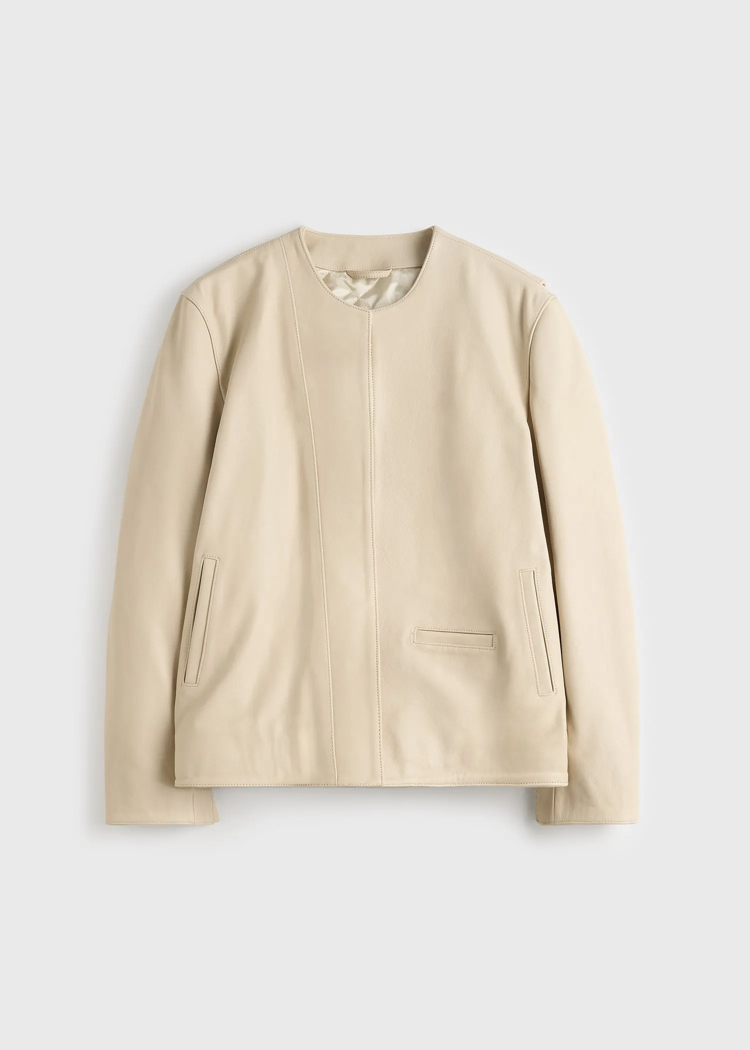 Minimal biker jacket stone sold by Toteme product image thumbnail 5