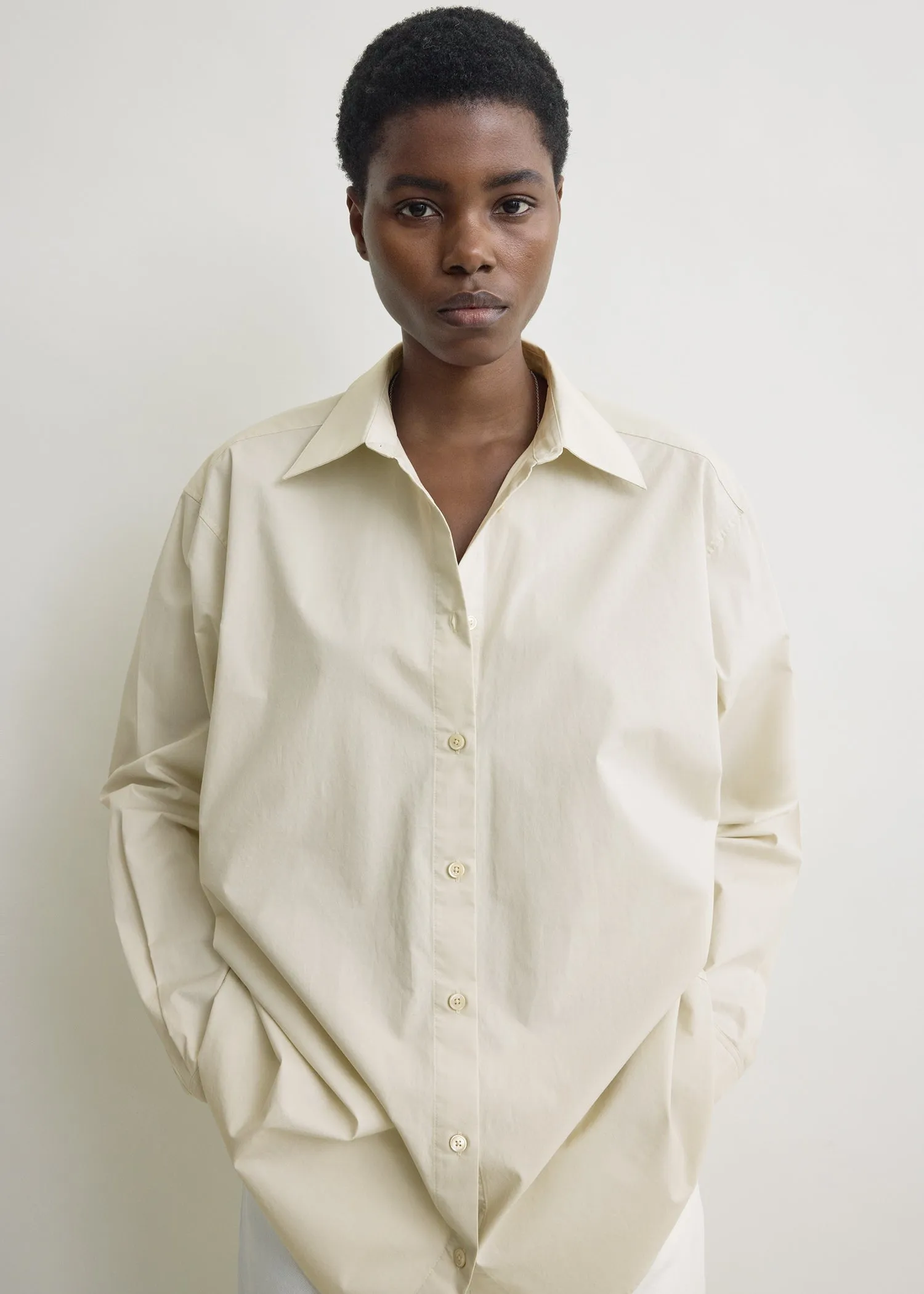 Classic tumbled shirt pebble sold by Toteme product image thumbnail 4