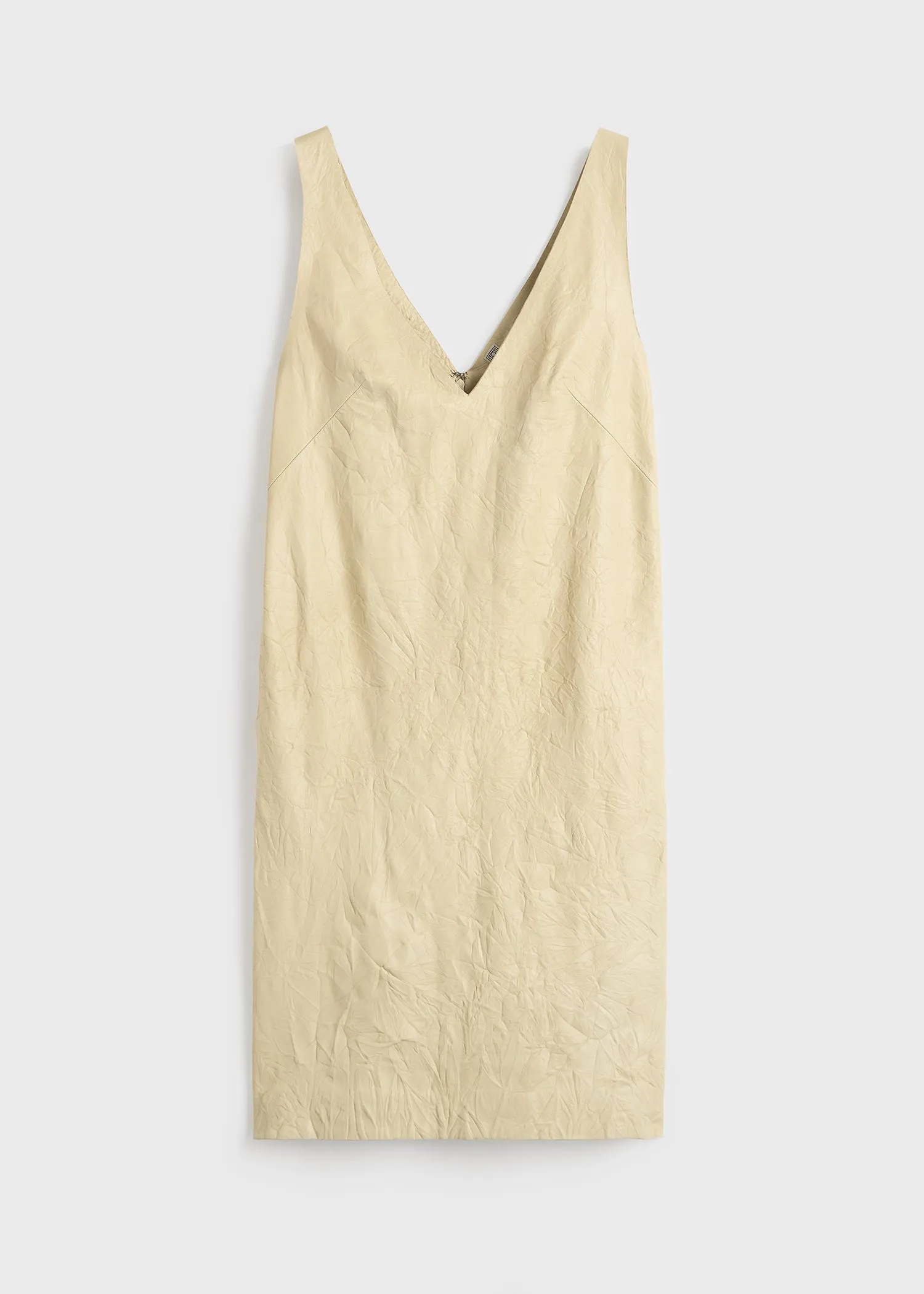 Crinkled leather dress champagne sold by Toteme product image thumbnail 5
