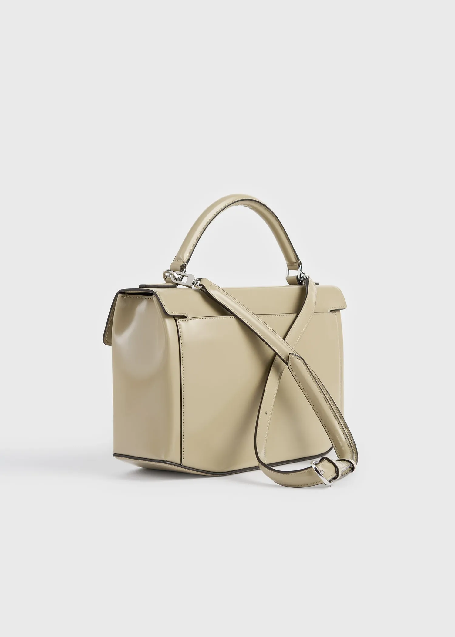 Clip polished-leather top handle cashew sold by Toteme product image thumbnail 4