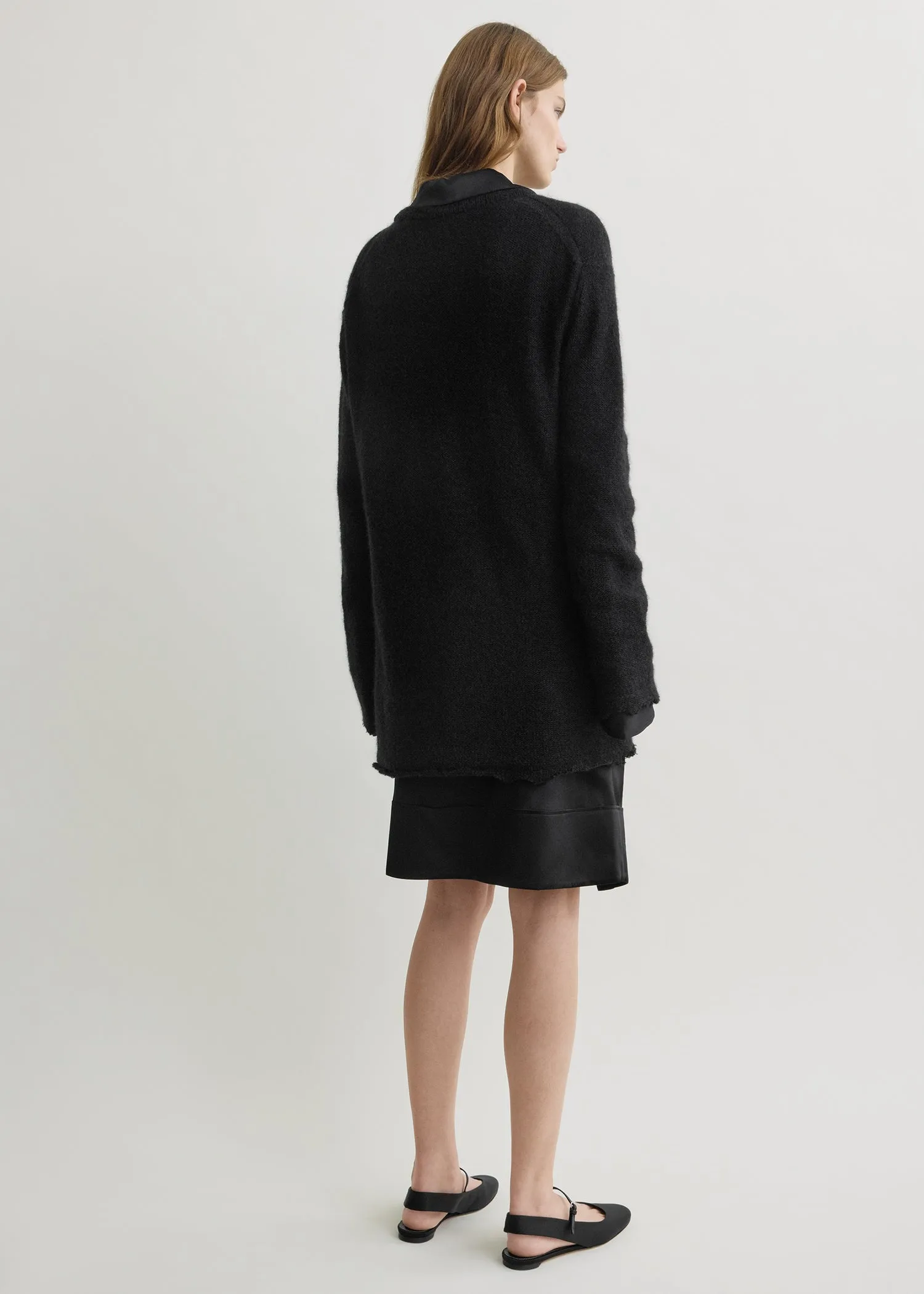 Long open weave knit black sold by Toteme product image thumbnail 3