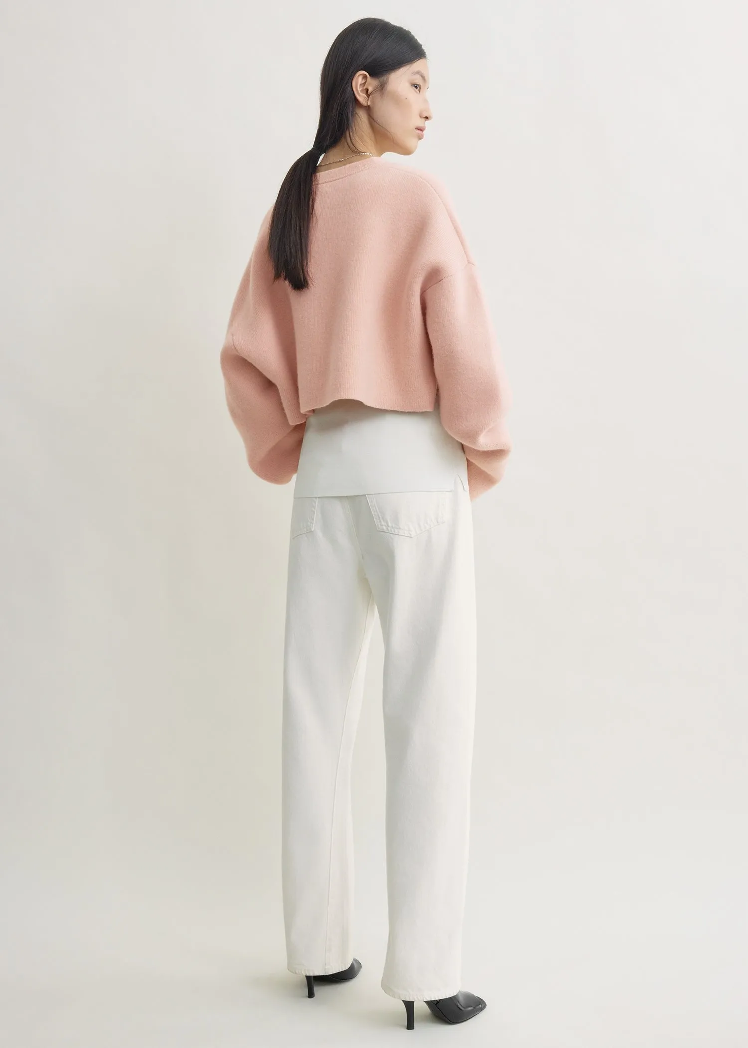 Cropped oversized cardigan flamingo sold by Toteme product image thumbnail 3