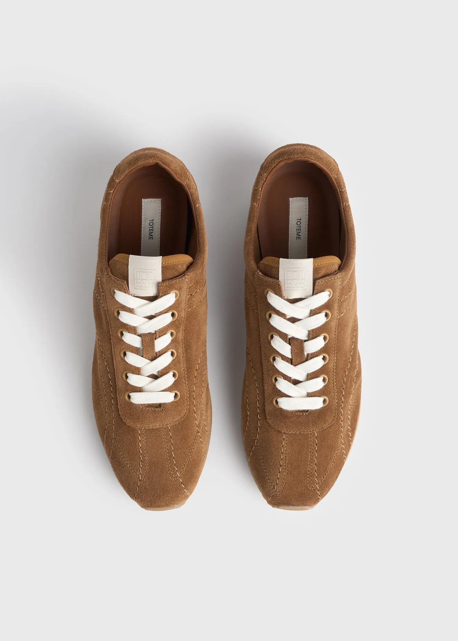 Flex suede sneakers copper sold by Toteme product image thumbnail 4