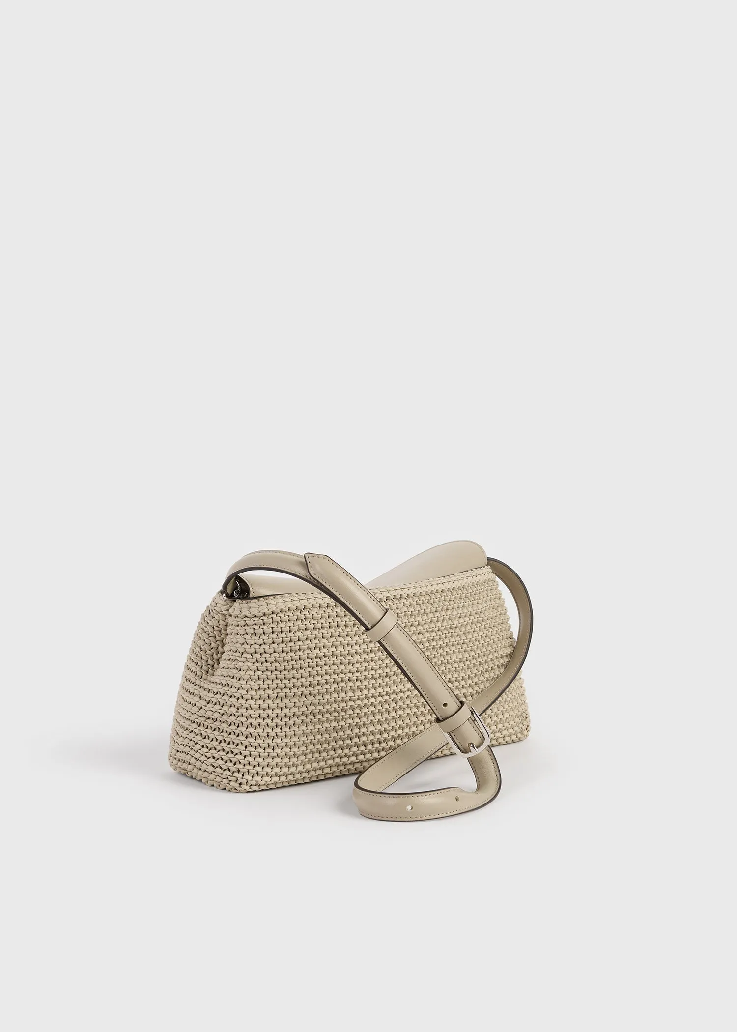 T-lock woven-leather clutch fawn sold by Toteme product image thumbnail 4