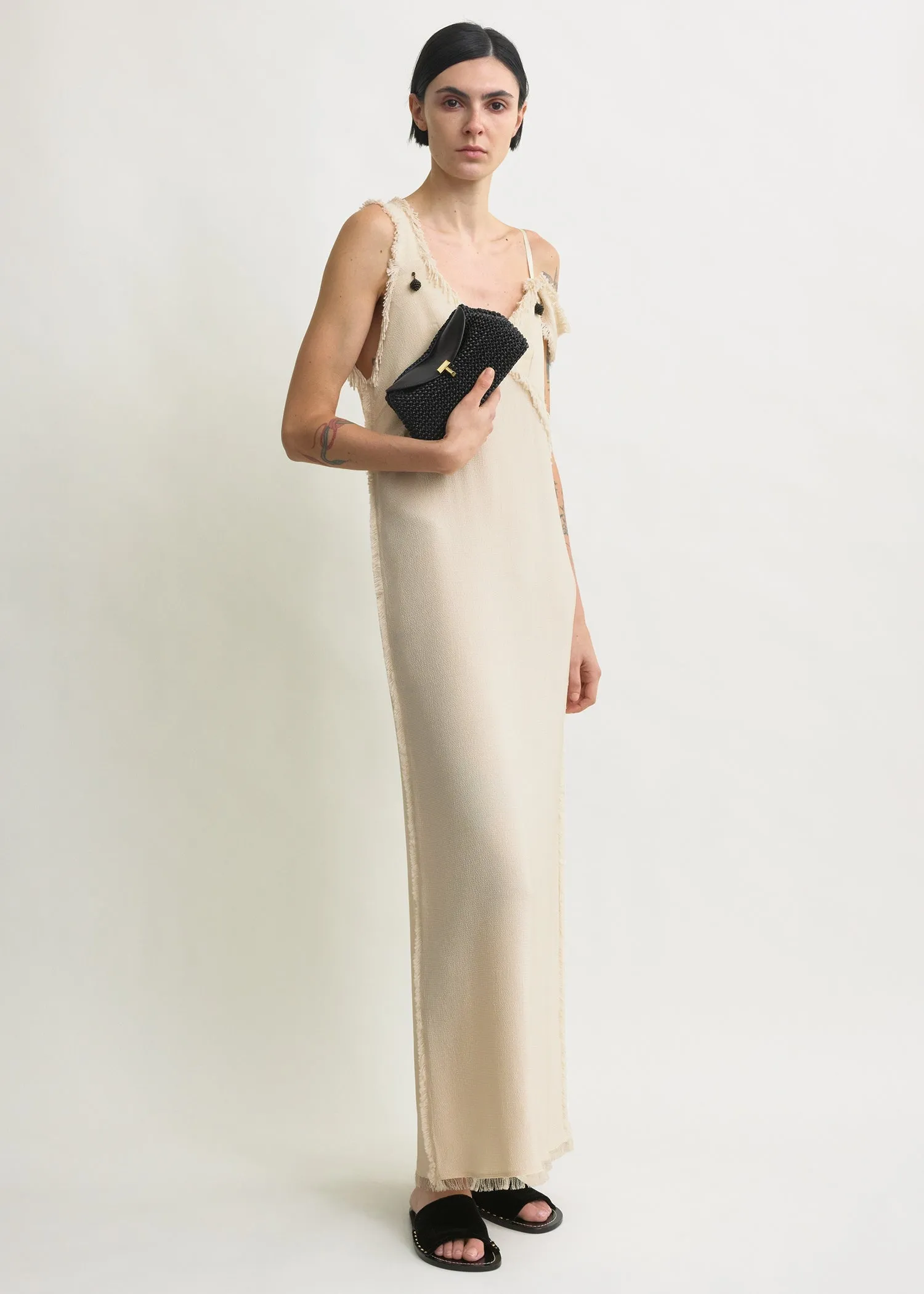 Mini T-lock woven-leather clutch black sold by Toteme product image thumbnail 2