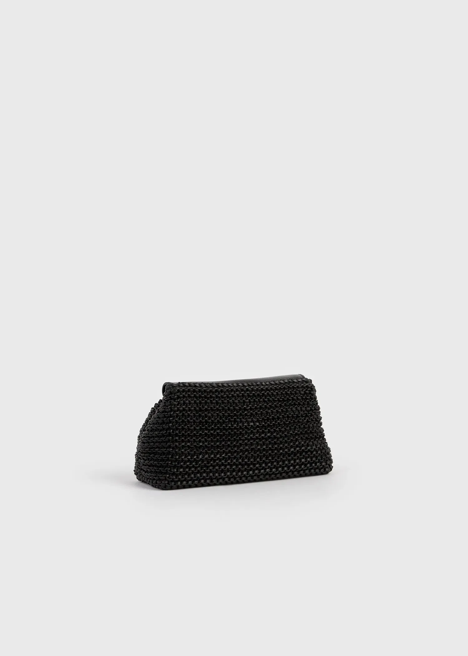 Mini T-lock woven-leather clutch black sold by Toteme product image thumbnail 4