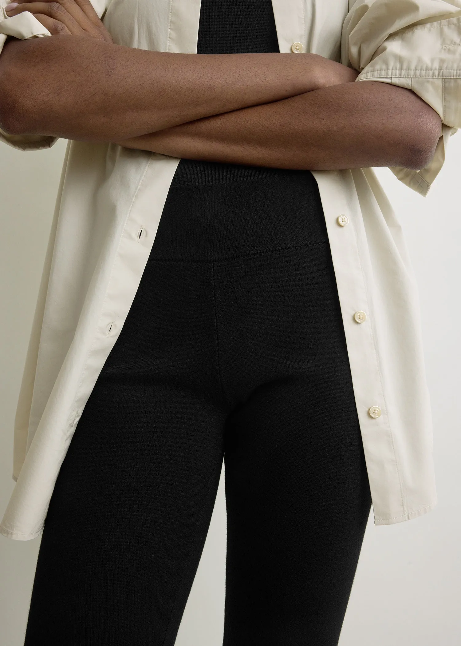 Capri knit shorts black sold by Toteme product image thumbnail 4