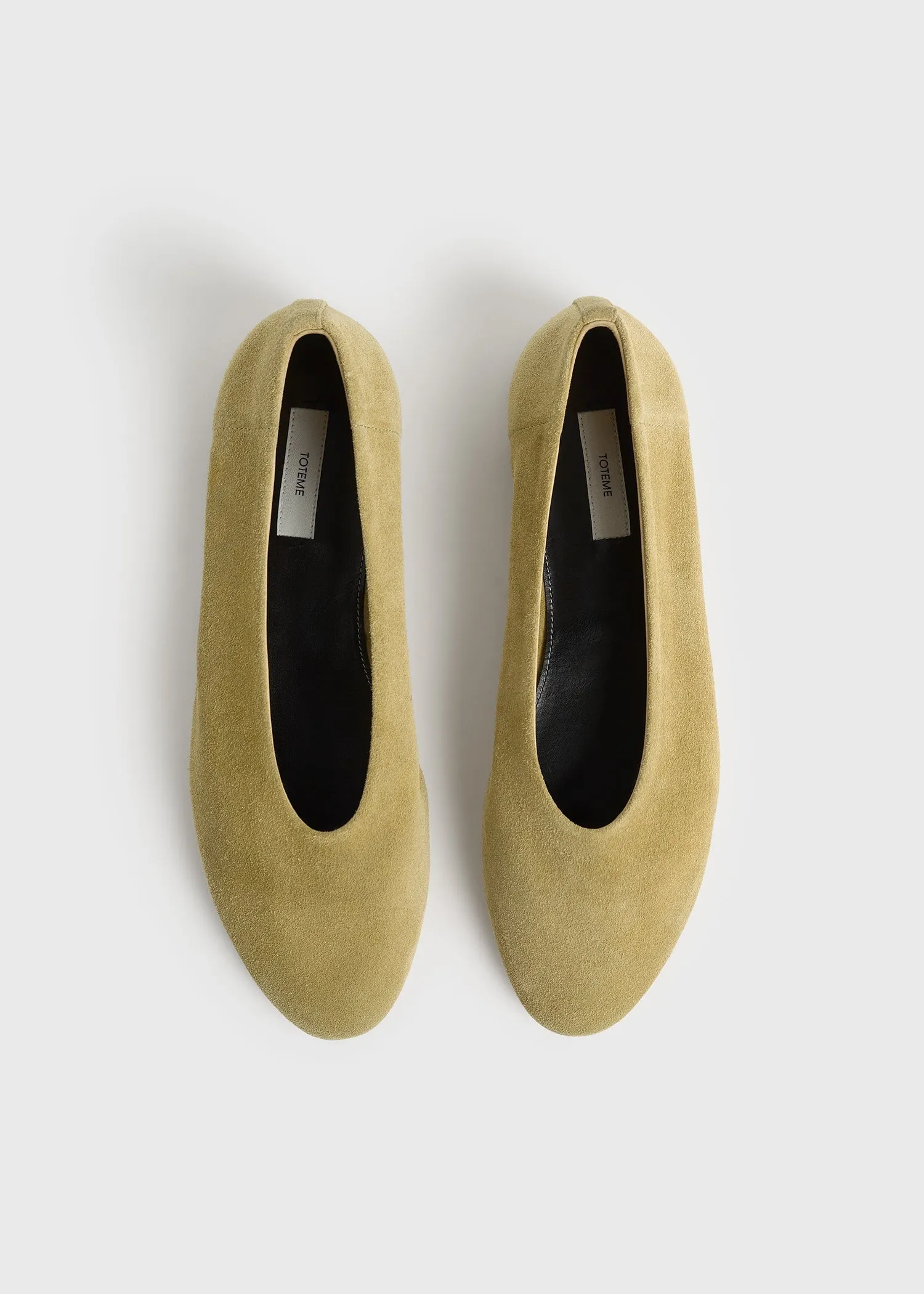 Slip suede ballerinas cashew sold by Toteme product image thumbnail 4