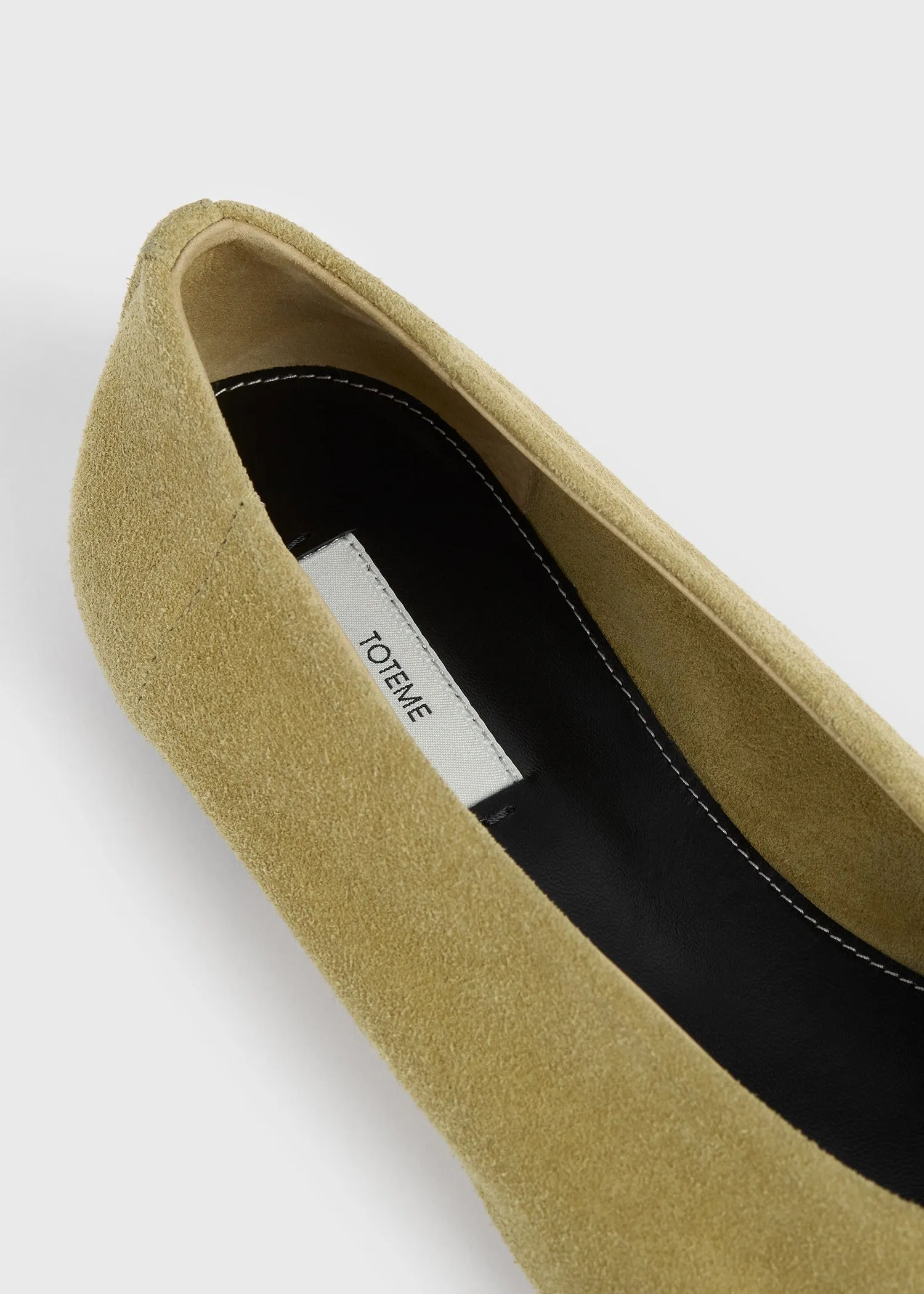Slip suede ballerinas cashew sold by Toteme product image thumbnail 5