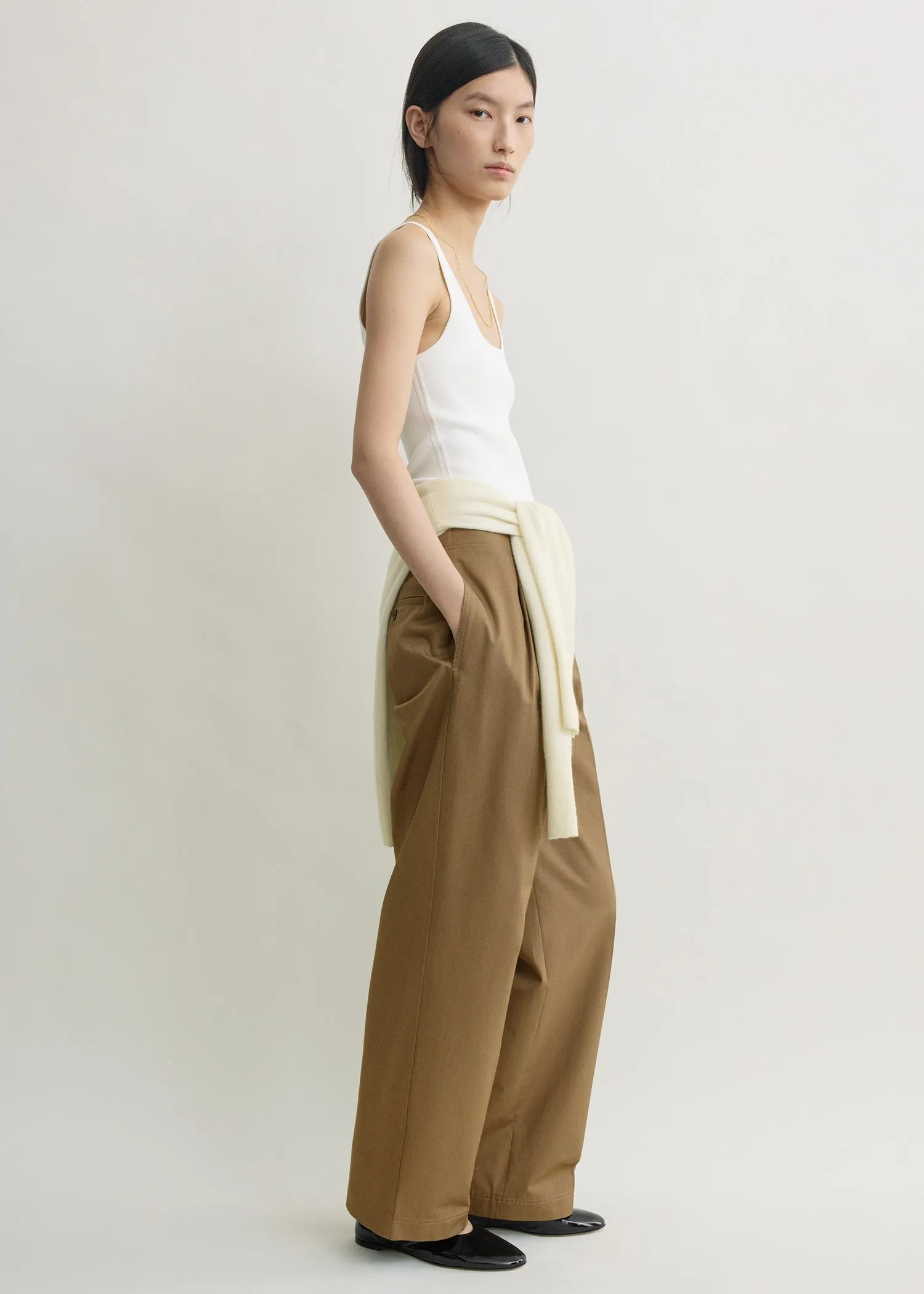 Relaxed chino trousers hazel sold by Toteme product image thumbnail 2